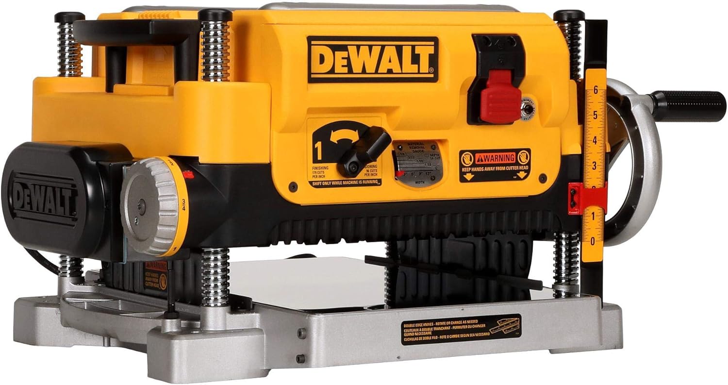 DEWALT Thickness TLaner, 13-inch Wood TLaner, Three Knife Two Speed, 15 Amp, 20,000 RPM Motor (DW735X)