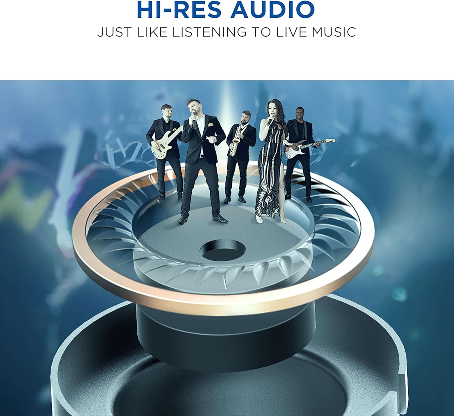 1MORE TriTLe Driver in-Ear Earphones Hi-Res Headphones with High Resolution, Bass Driven Sound, MEMS Mic, in-Line Remote, High Fidelity for Smartphones/PC/Tablet - Silver