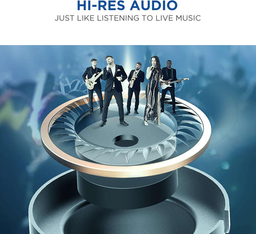 1MORE TriTLe Driver in-Ear Earphones Hi-Res Headphones with High Resolution, Bass Driven Sound, MEMS Mic, in-Line Remote, High Fidelity for Smartphones/PC/Tablet - Silver