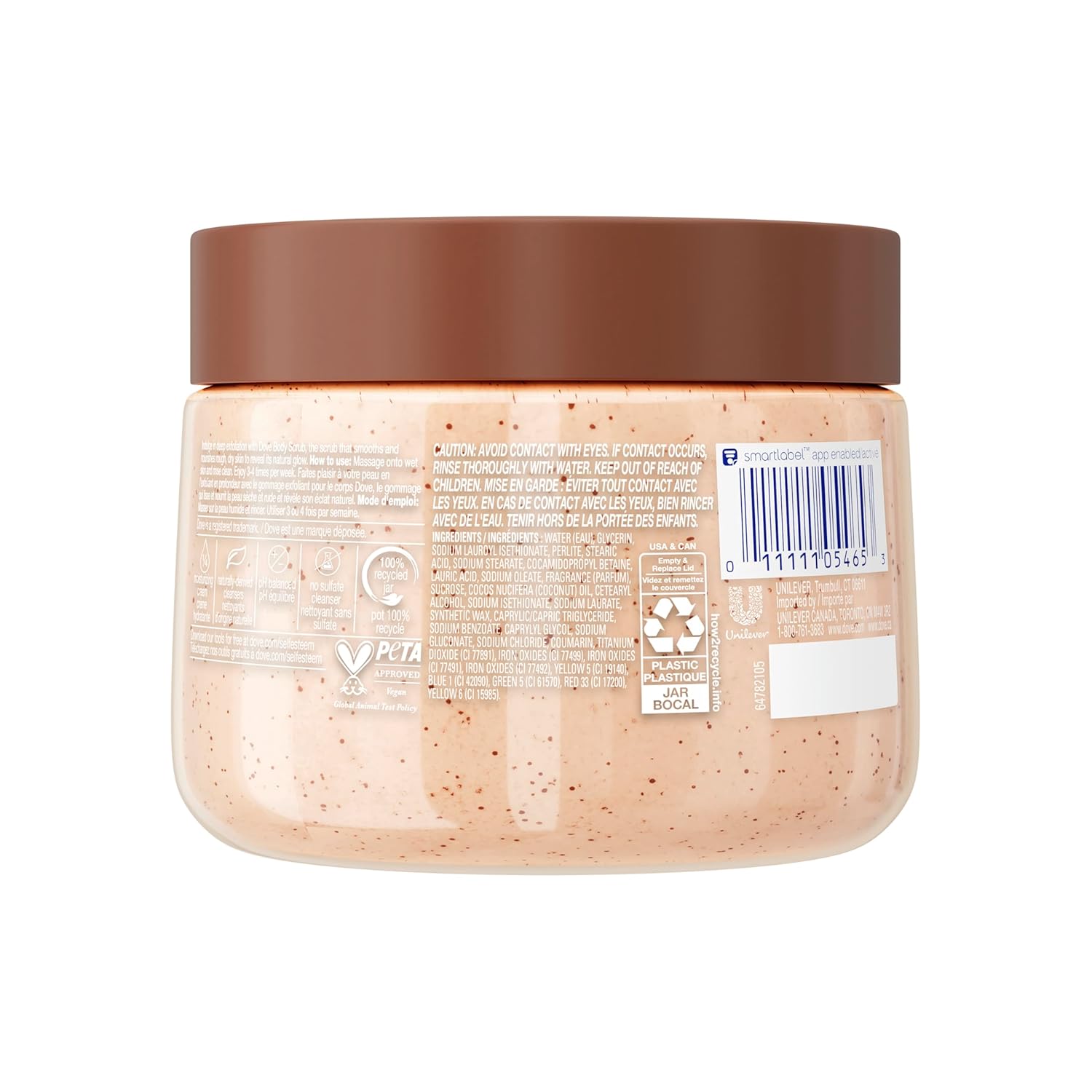 Dove Brown Sugar and Coconut Butter Body Scrub Exfoliates and DeeTLy Nourishes for Smooth, Radiant Skin 15 oz
