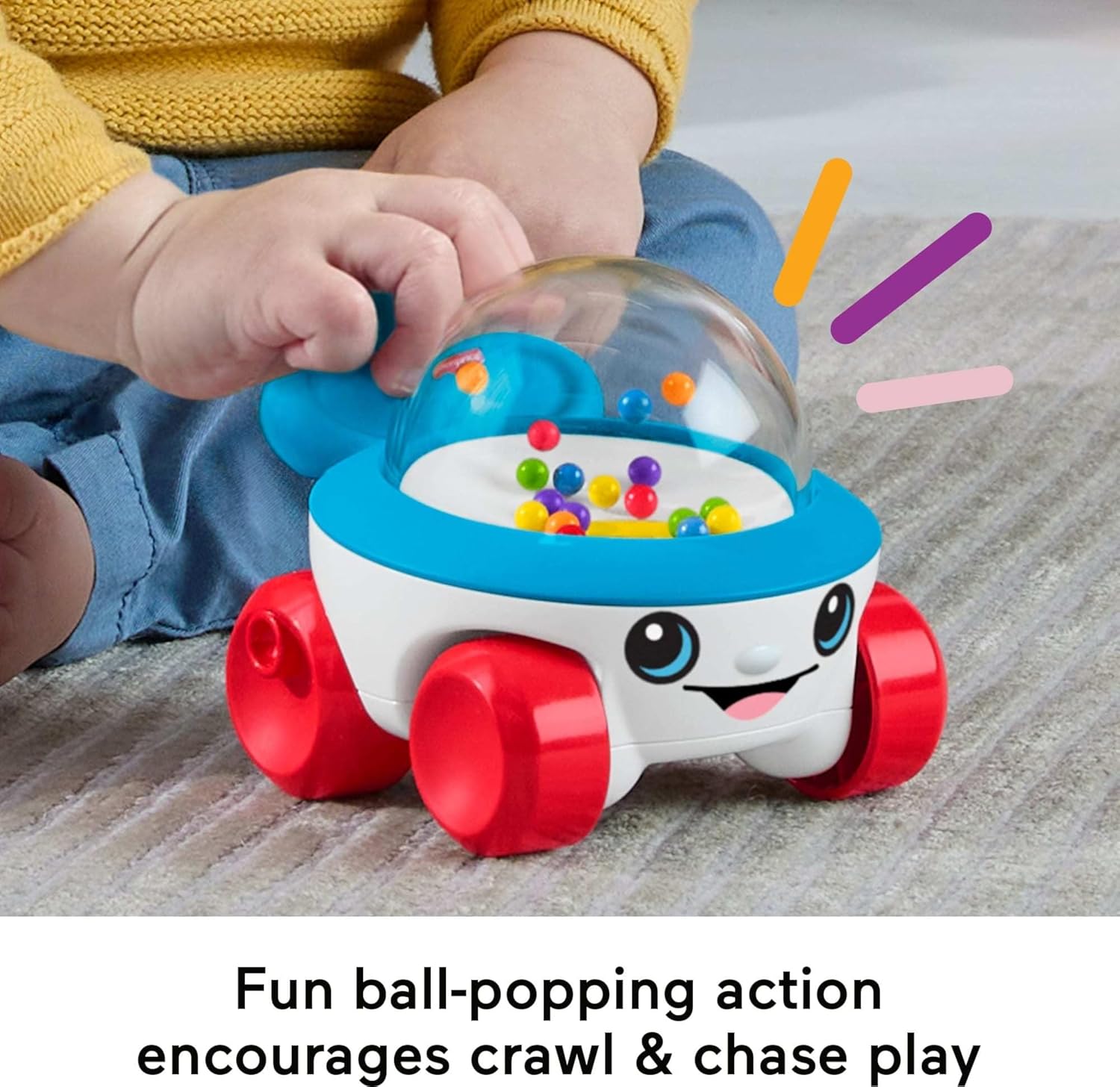 Fisher-Price Baby Toys Modern Classics Set of 3 Retro-Inspired Infant Activities for Developmental Play Ages 6+ Months