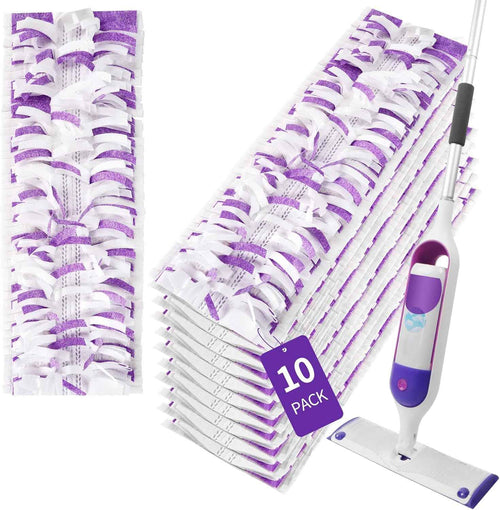 10 Pack Disposable Power Mop Pads for Swiffer Power Mop Pads, Compatible with Swiffer Power Mop Refills, Unscented Spray Replacement Floor Cleaning Refills for urface/Hardwood Floor Cleaning