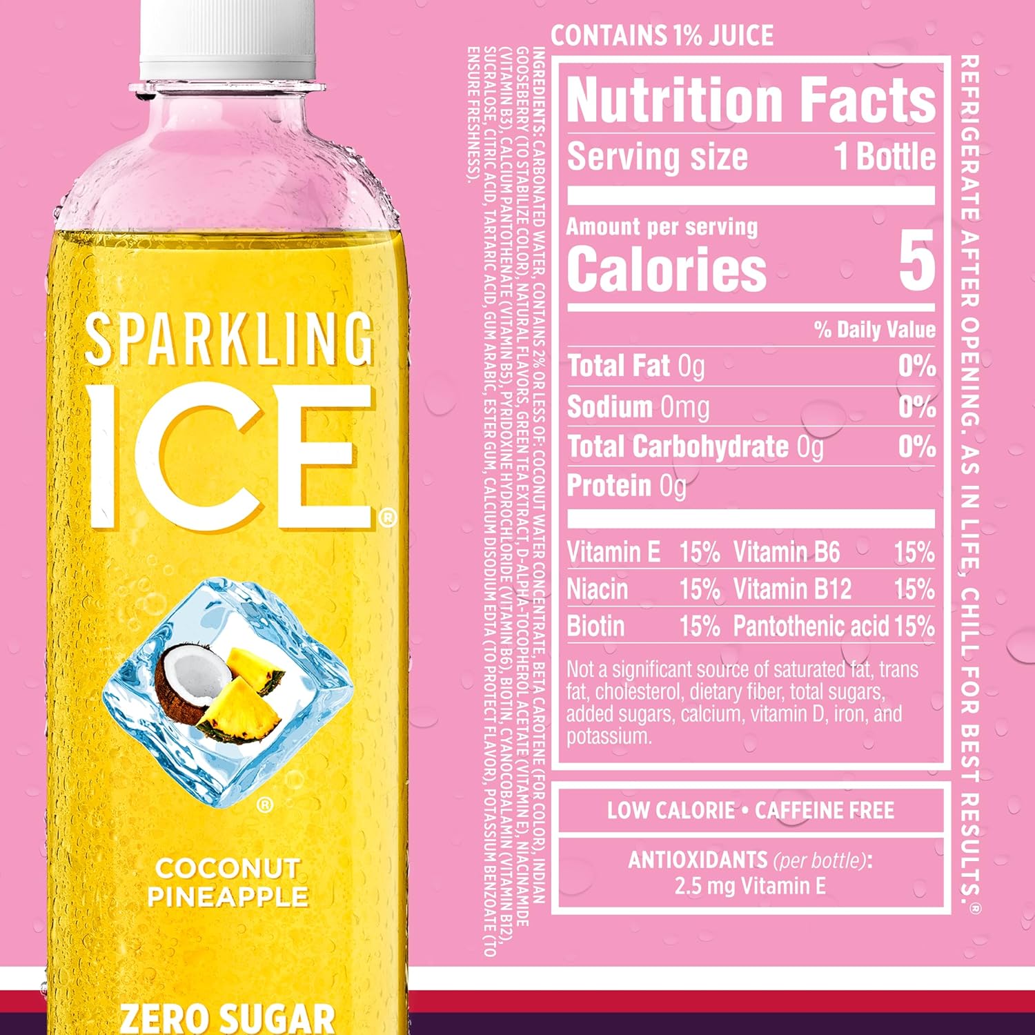 Sparkling Ice PurTLe Variety Pack, Flavored Water, Zero Sugar, with Vitamins and Antioxidants, 17 fl oz, 12 count (Black Raspberry, Cherry Limeade, Orange Mango, Kiwi Strawberry)