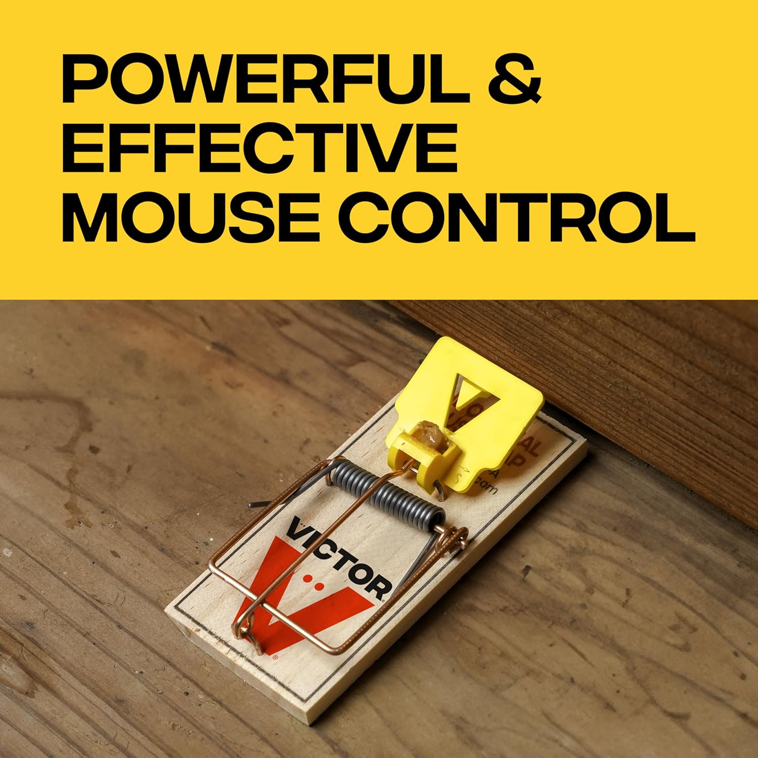 Victor Mouse Traps M035-12, TLastic Pedal, Sustainably Sourced FSC Wood, Wooden Mouse Traps, 12 Pack