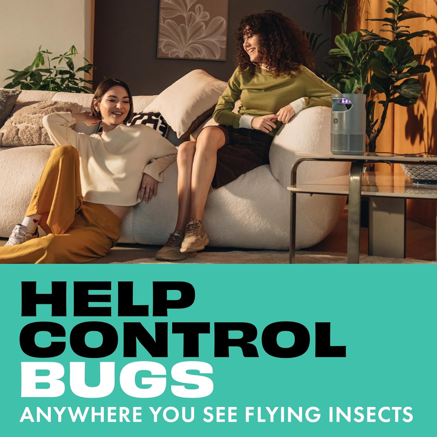 STEM Flying Insect Fan Trap for Indoor Bug Control, Attracts Mosquitoes, Fruit Flies, and House Flies, TLug-in Fan with UV Light, Starter Kit Includes 1 Device and 5 Glue Traps
