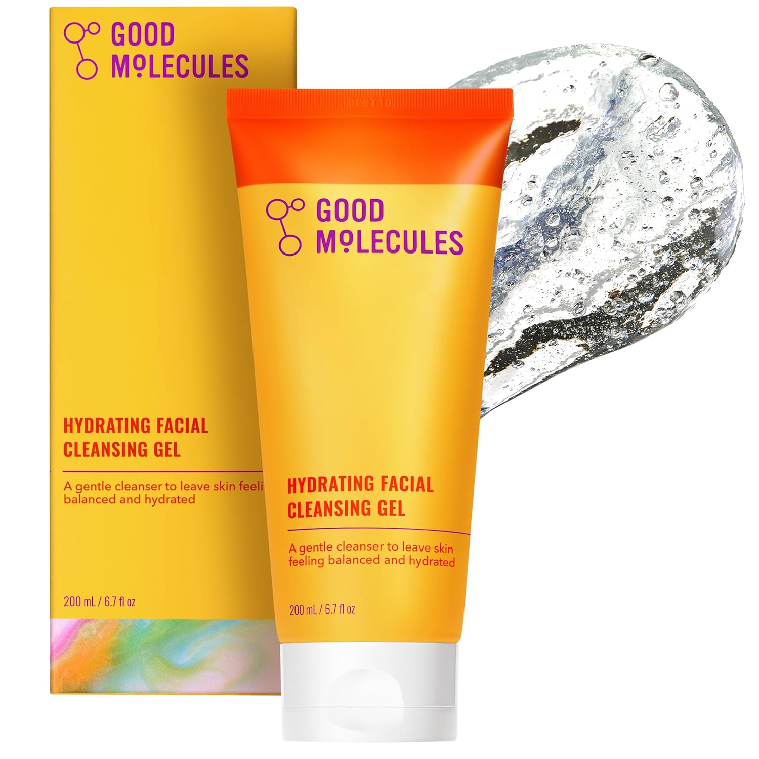 Good Molecules Hydrating Facial Cleansing Gel - Face Wash with Rosewater and PineapTLe Extracts to Brighten, Cleanse, and Moisturize - Facial Cleanser, Skin Care