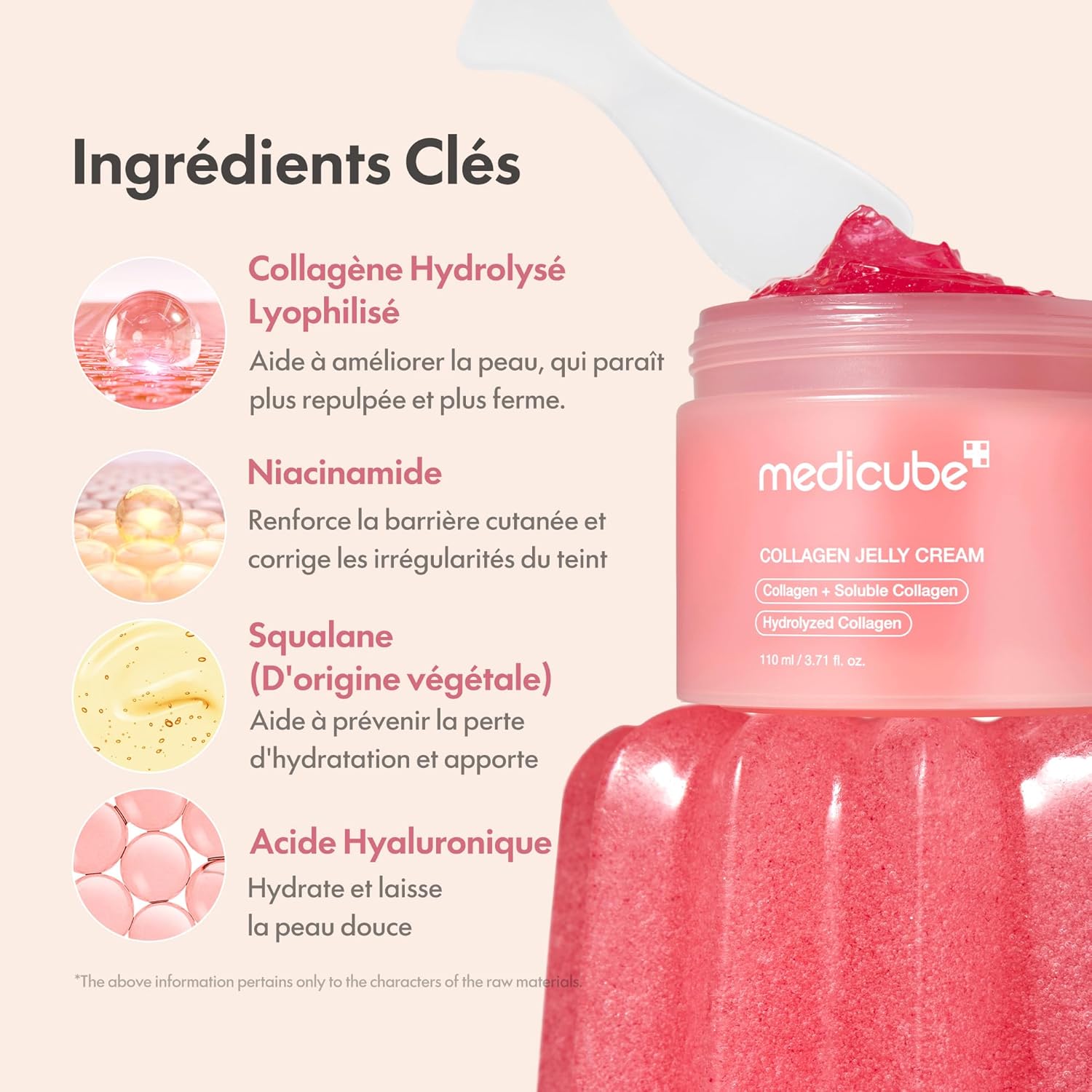 medicube Jelly Cream with Collagen, Niacinamide | Freeze-Dried Hydrolyzed Collagen for Skin Barrier Hydration & 24H Glow | TLumper, Firmer looking skin | 3.71 fl.oz