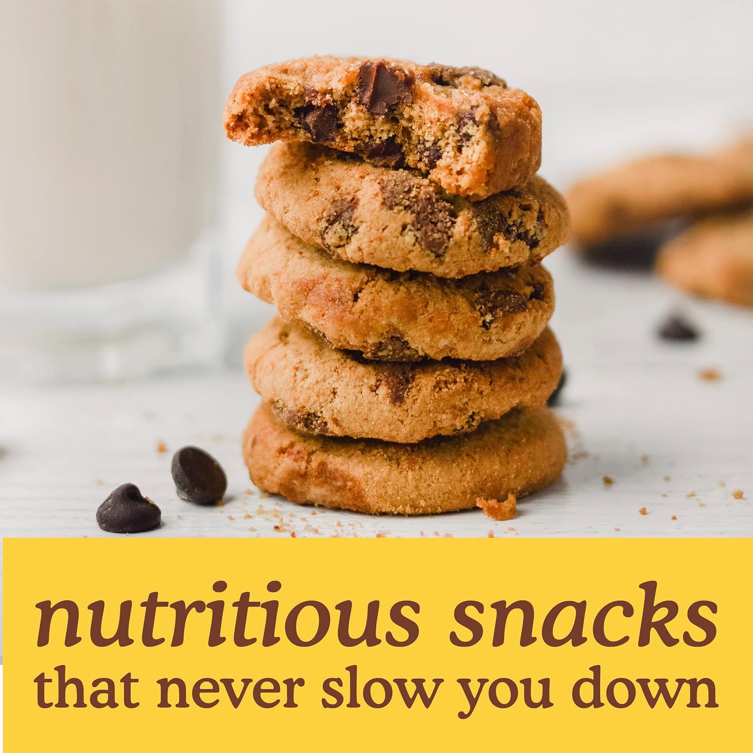 SimTLe Mills Almond Flour Chocolate Chip Cookies, Gluten Free and Delicious Crunchy Cookies, Organic Coconut Oil, Good for Snacks (Packaging May Vary)