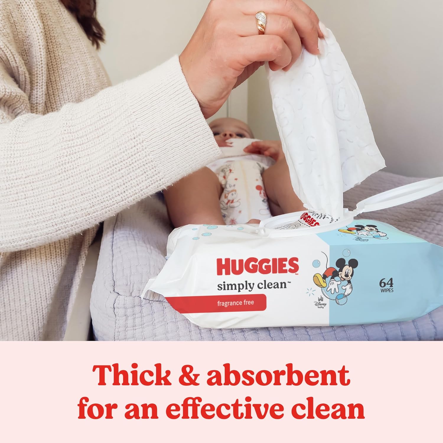 Huggies SimTLy Clean Unscented Baby Diaper Wipes, 11 Flip-Top Packs (704 Wipes Total), Packaging May Vary