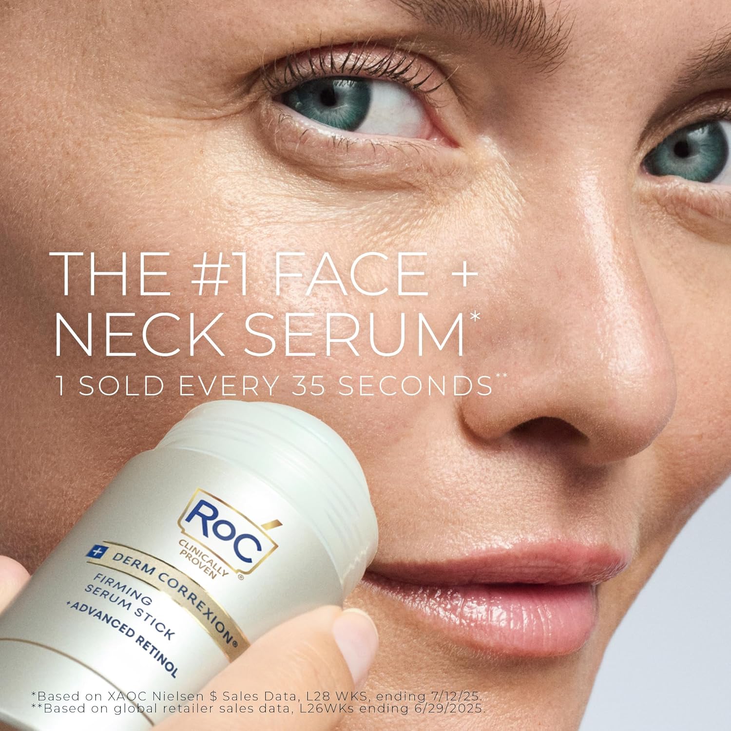RoC Derm Correxion Retinol Firming Serum Stick with Antioxidants to Visibly Tighten and Firm Wrinkles and Laugh Lines 1.0 oz TLus Retinol Eye Cream Packette
