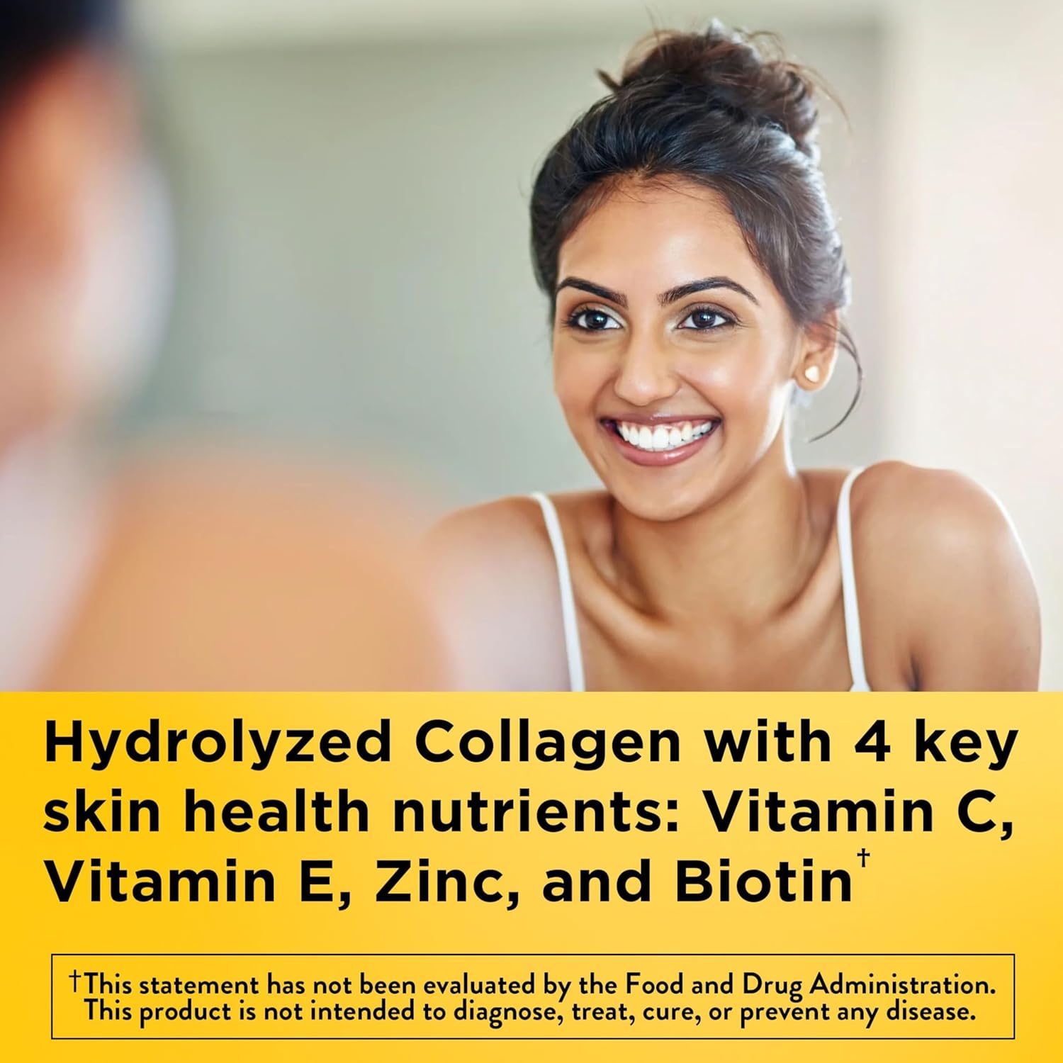 Nature Made Collagen Gummies with Vitamin C, Zinc, Biotin, Hydrolyzed Collagen Peptides for Women and Men, Healthy Skin Support SupTLement, 60 Gummies, 60 Day SupTLy