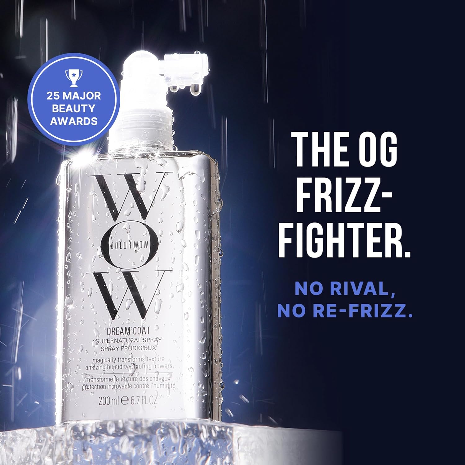 COLOR WOW Dream Coat Anti-Humidity Treatment Spray – Anti-Frizz Hair Smoothing Spray with Built-in Heat Protectant, Award-Winning Leave In Treatment for Glassy Smooth, Shiny Styles up to 3-4 Washes
