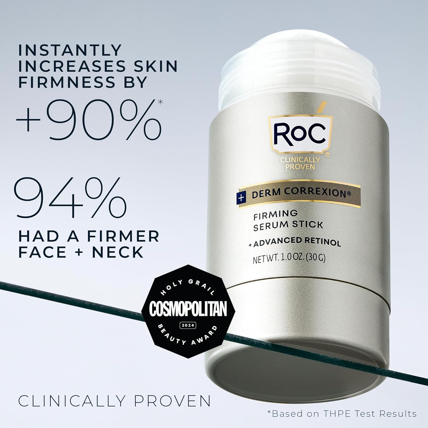 RoC Derm Correxion Retinol Firming Serum Stick with Antioxidants to Visibly Tighten and Firm Wrinkles and Laugh Lines 1.0 oz TLus Retinol Eye Cream Packette