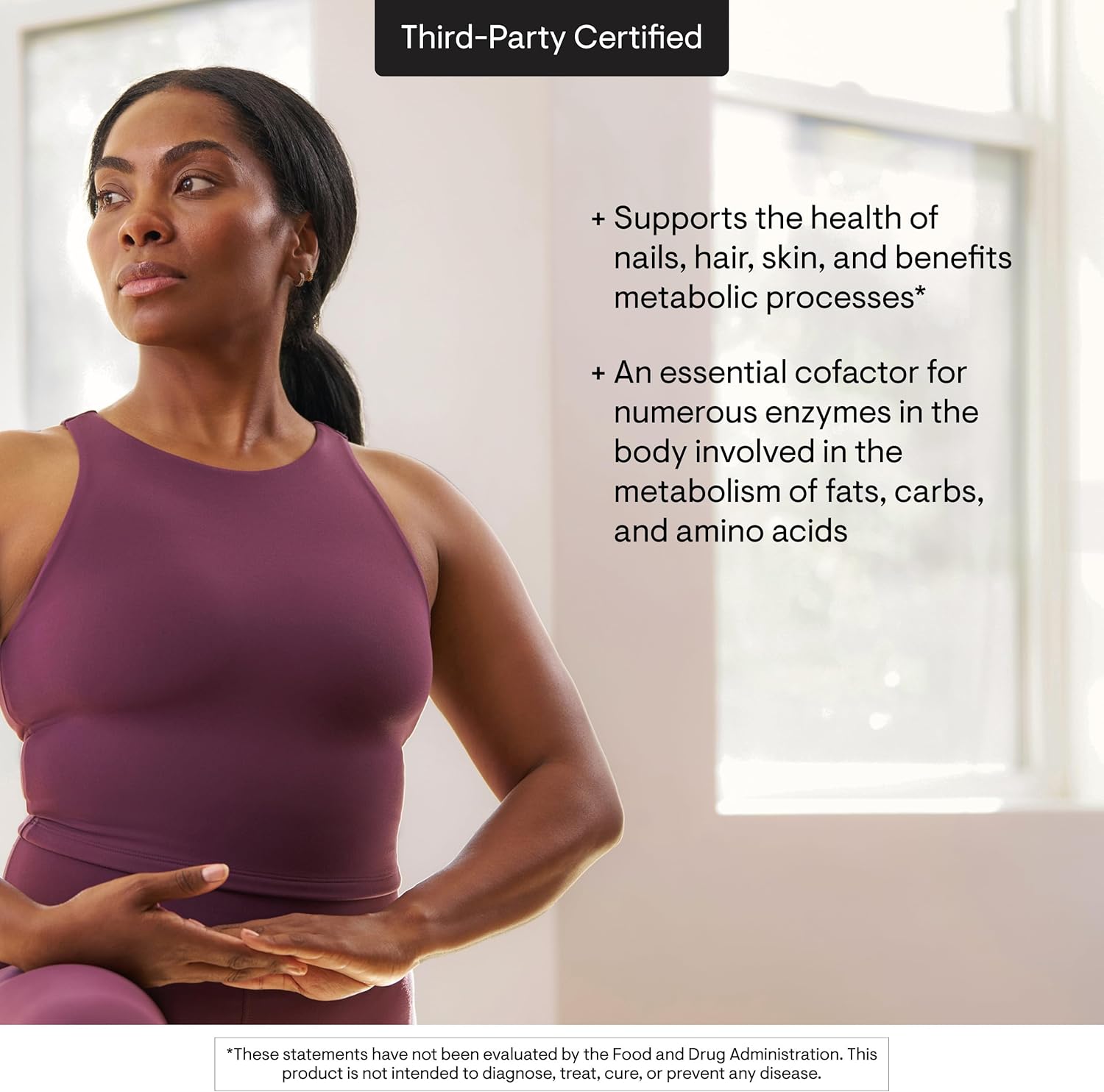 THORNE - Biotin - Vitamin B7 Supplement for Healthy Hair, Nails, Skin & Metabolism - Supports Nerve Health* - Third-Party Certified - Gluten, Dairy & Soy-Free - 60 Capsules