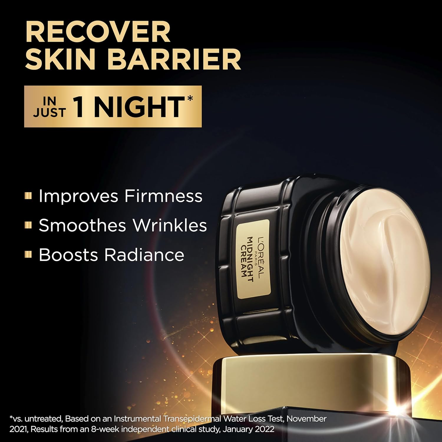 L'Oreal Paris Age Perfect Anti-Aging Midnight Cream, Face Moisturizer to Reduce Wrinkles and Firm Skin, 1.7oz + Serum SamTLe