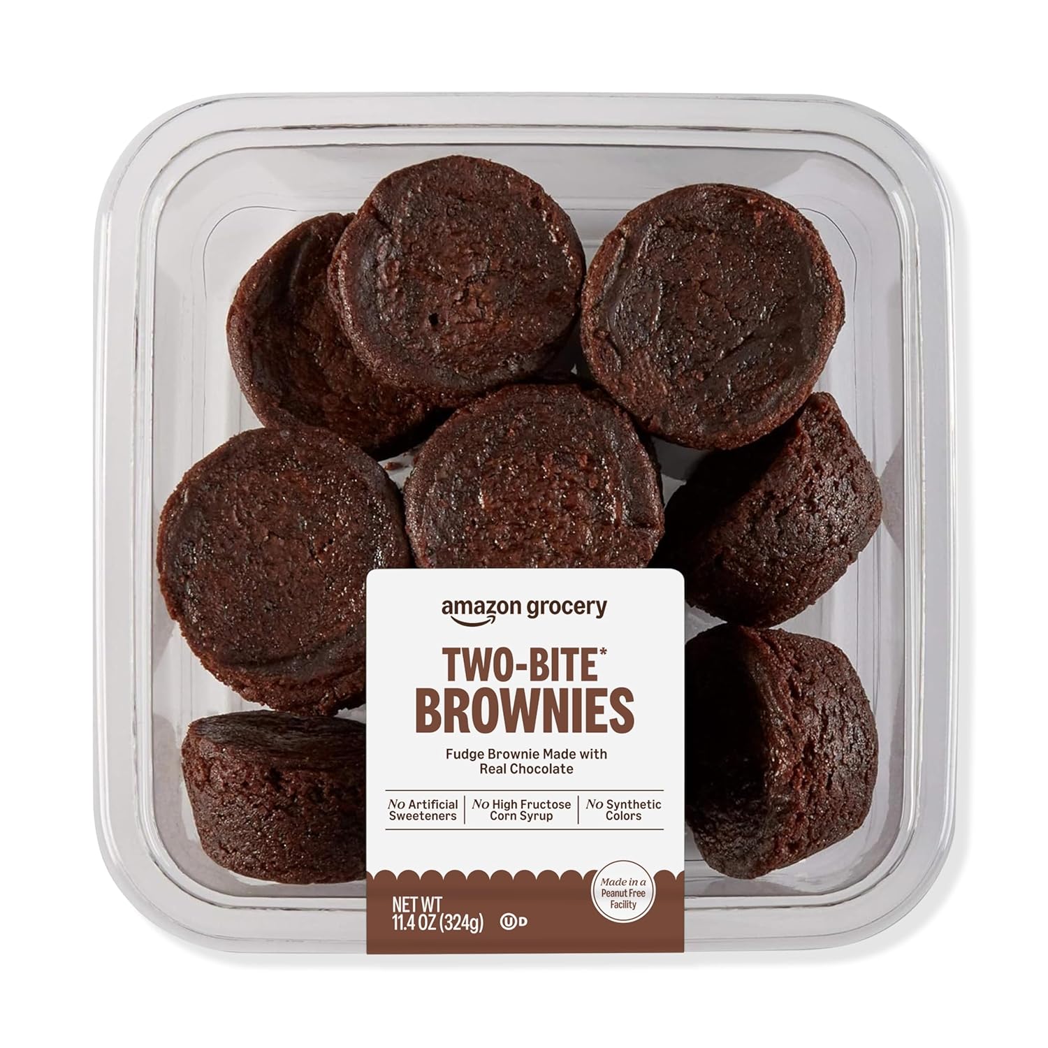 Amazon Grocery, Two Bite Brownies, 11.4 Oz, Frozen