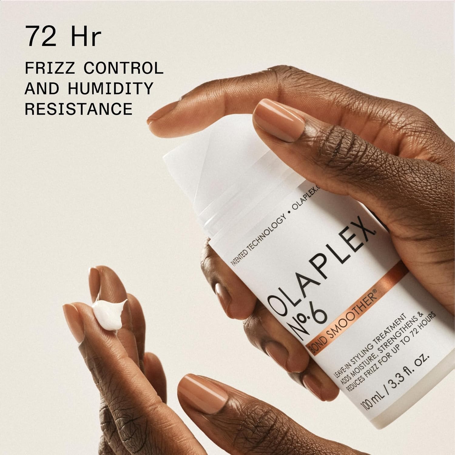 OlaTLex Nº. 6 Bond Smoother: Leave-In Styling Treatment | Smooths, Conditions, & Strengthens | Frizz Control for Up to 72 Hours | For Coily, Curly, Straight, and Wavy, 100 mL / 3.3 Fl Oz