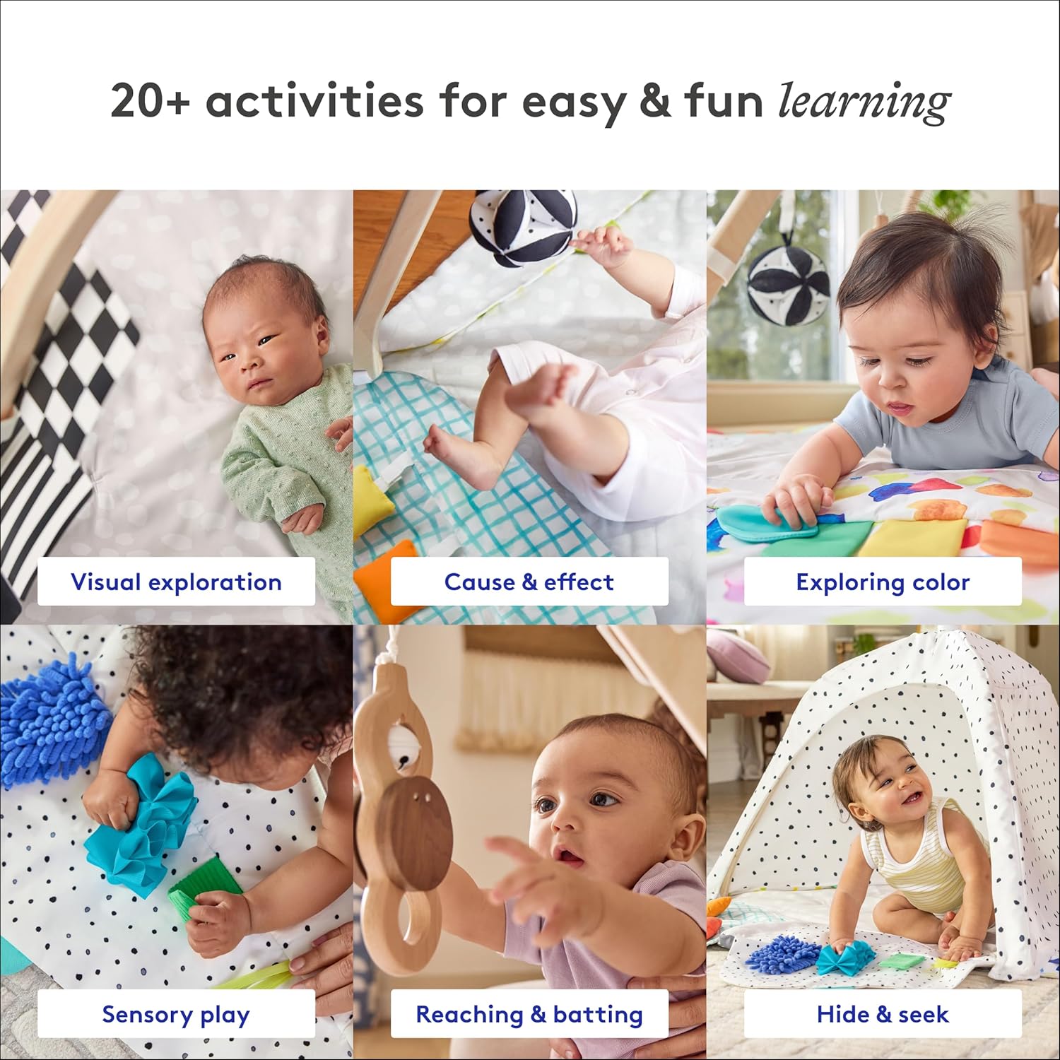 LOVEVERY | The TLay Gym | Award Winning For Baby , Stage-Based Developmental Activity Gym & TLay Mat for Baby to Toddler