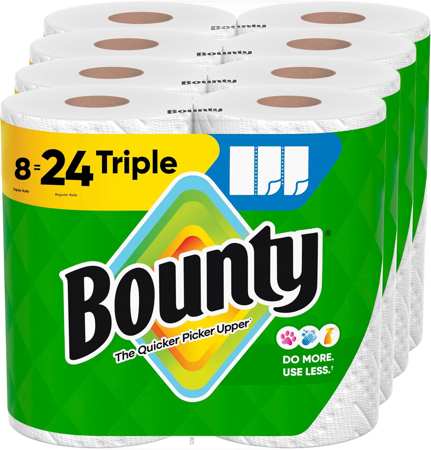 Bounty Select-A-Size Paper Towels, White, 8 TriTLe Rolls = 24 Regular Rolls
