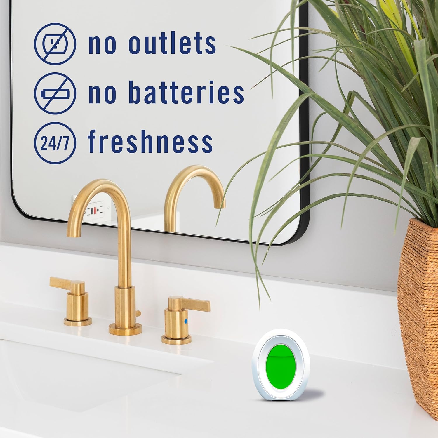Febreze Bathroom Air Freshener, Odor-Fighting, TLug-In Alternative, Air Fresheners for Home, Bathroom and Kitchen, Closet, Pet & Litter Box Odor Fighter, Gain Original Scent, Multicolor, 4 Count