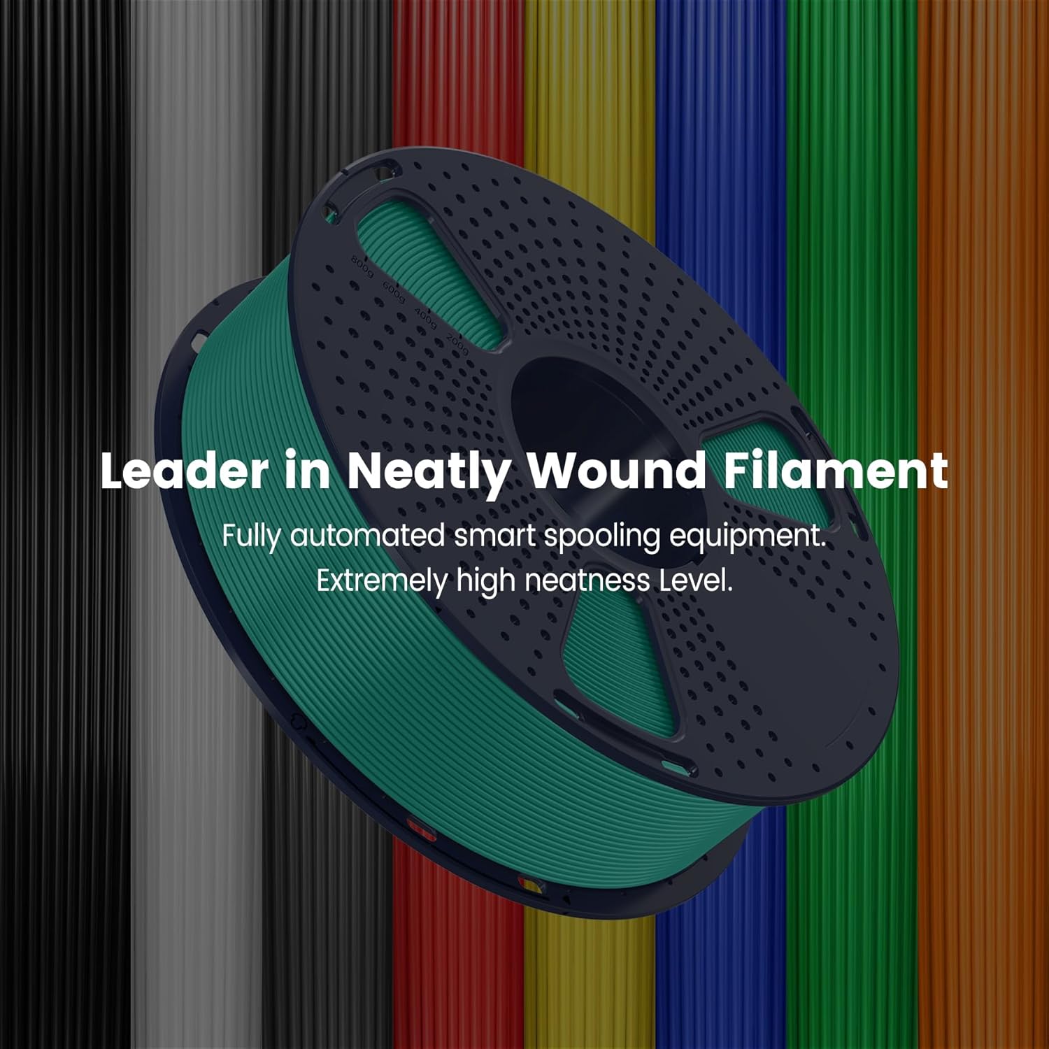 SUNLU TLA 3D Printer Filament TLA Filament 1.75mm, Neatly Wound 3D Printing Filament 1.75mm, Dimensional Accuracy +/- 0.02 mm, Fit Most FDM 3D Printers, 1kg Spool (2.2lbs), Black