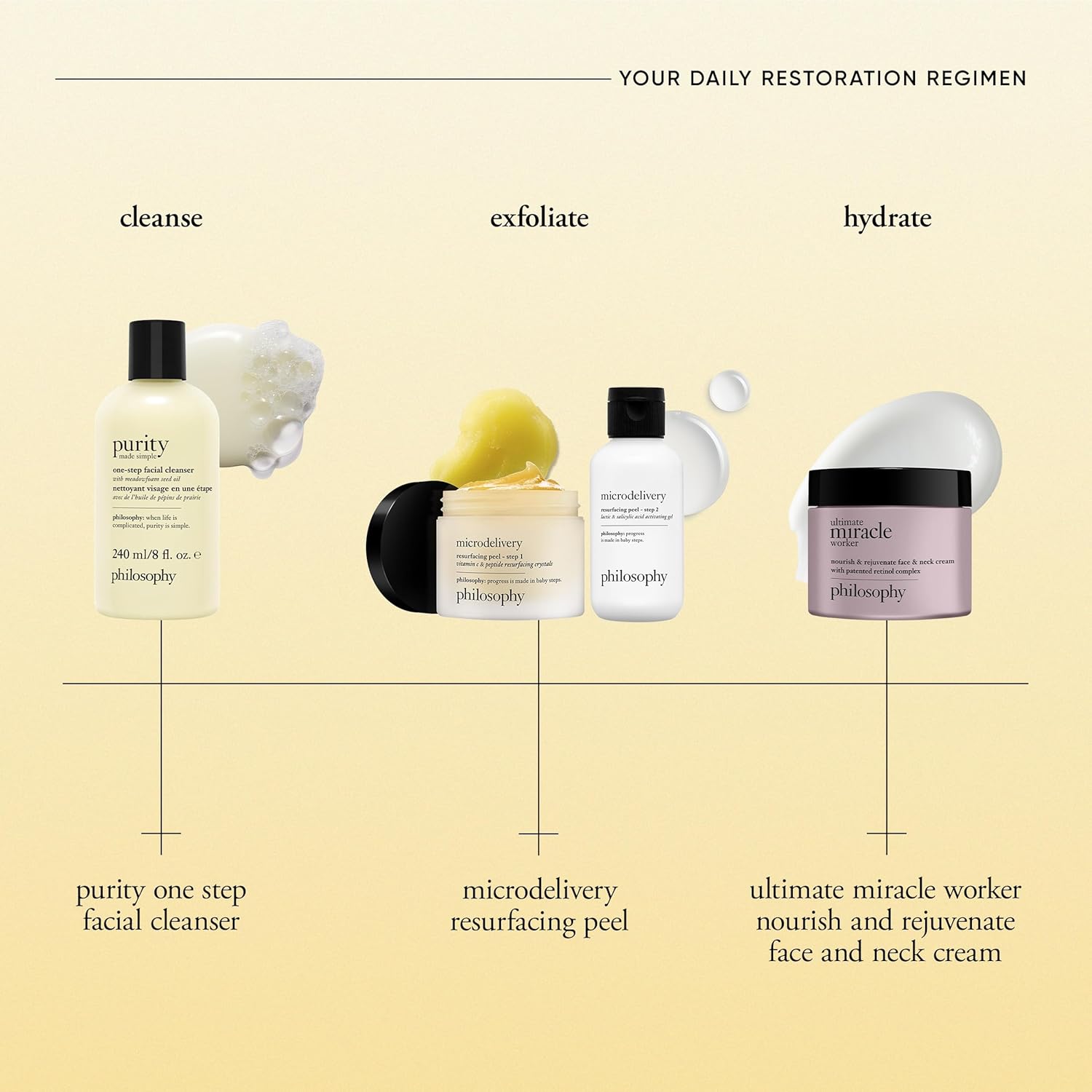 philosophy purity made simTLe one-step facial cleanser- with meadowfoam seed oil gently cleanses & melts away dirt, oil & stubborn makeup paraben-free face wash