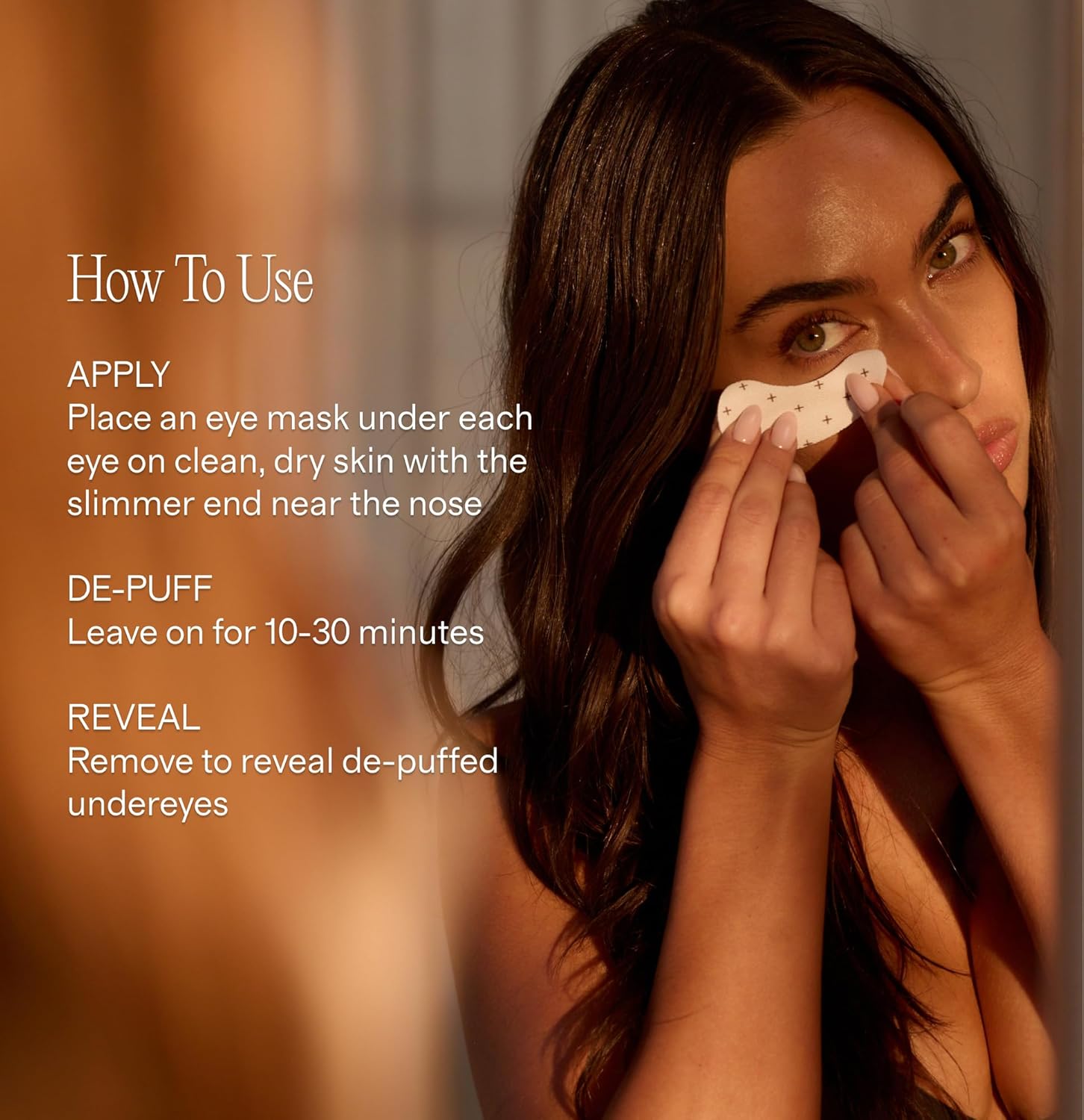 '+ Lux Unfiltered Iced Latte Cooling Under Eye Patches - Anti-Slip Caffeine Infused Korean Eye Mask - Reduces Puffiness, Brightens & Hydrates - Niacinamide & Hyaluronic Acid - Vegan - 10 Pairs