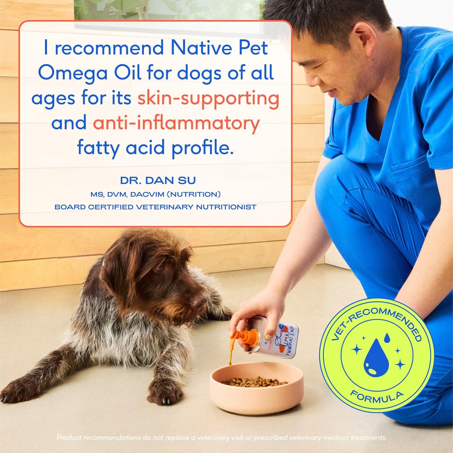Native Pet Omega 3 Fish Oil for Dogs & Cats - Promotes Healthy Skin, Shiny Coat, & Strong Joints - Made with Wild Alaskan Salmon Oil for Dogs – Tasty, Fast-Absorbing Omega 3 6 9 Liquid SupTLement- 8oz