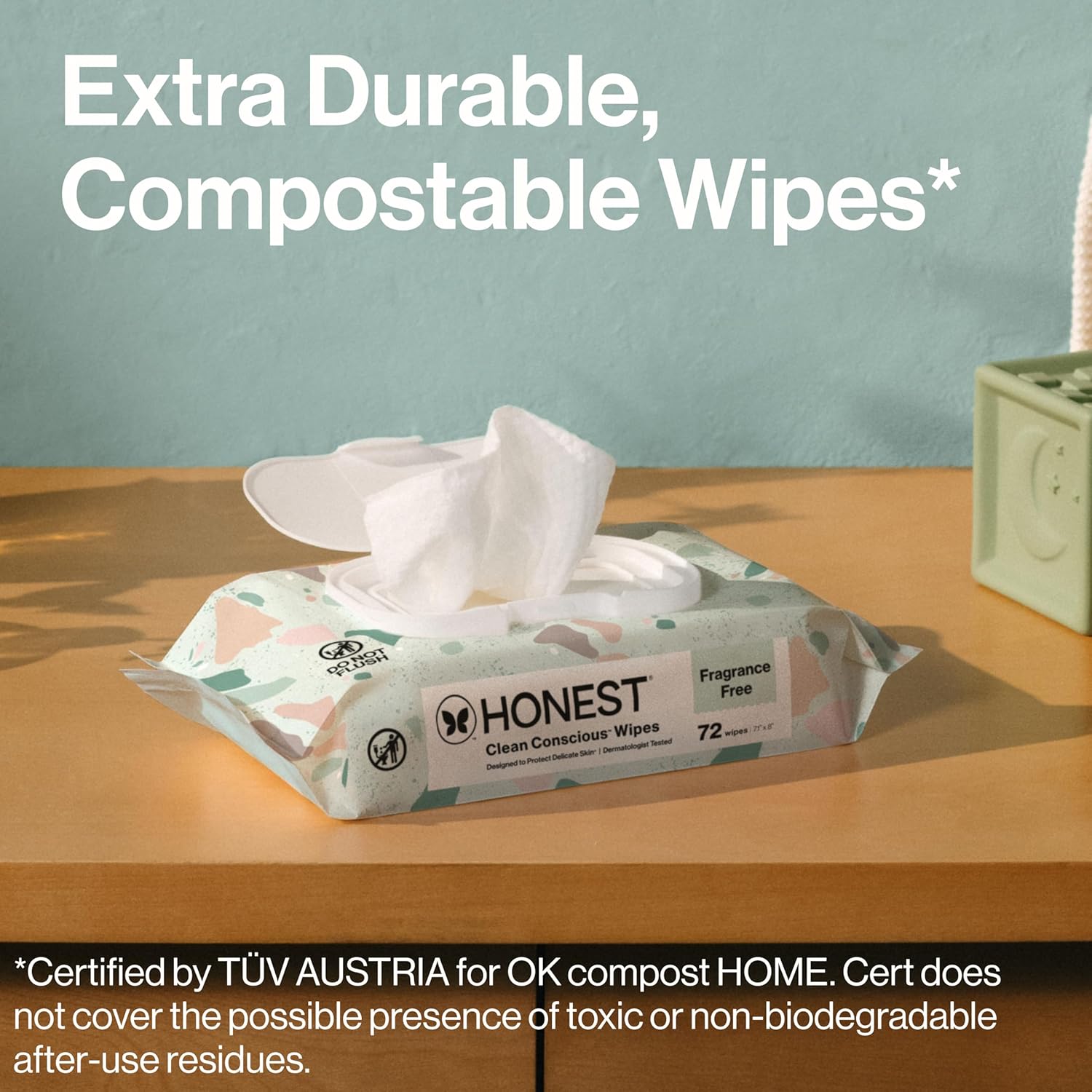 The Honest Company Hypoallergenic Multi-Use Baby Wipes for Sensitive Skin, Geo Mood, 288 Count