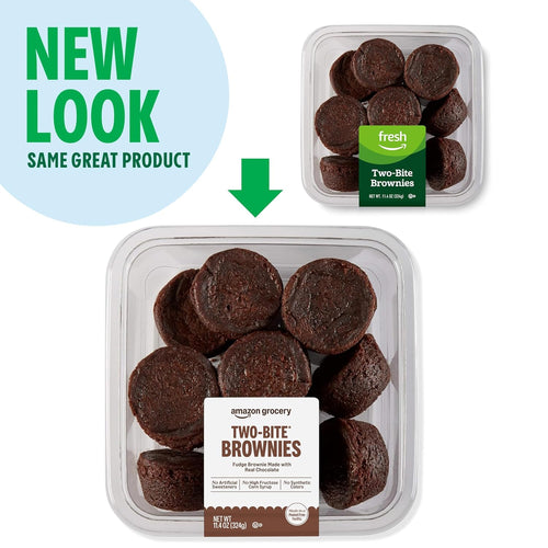 Amazon Grocery, Two Bite Brownies, 11.4 Oz, Frozen