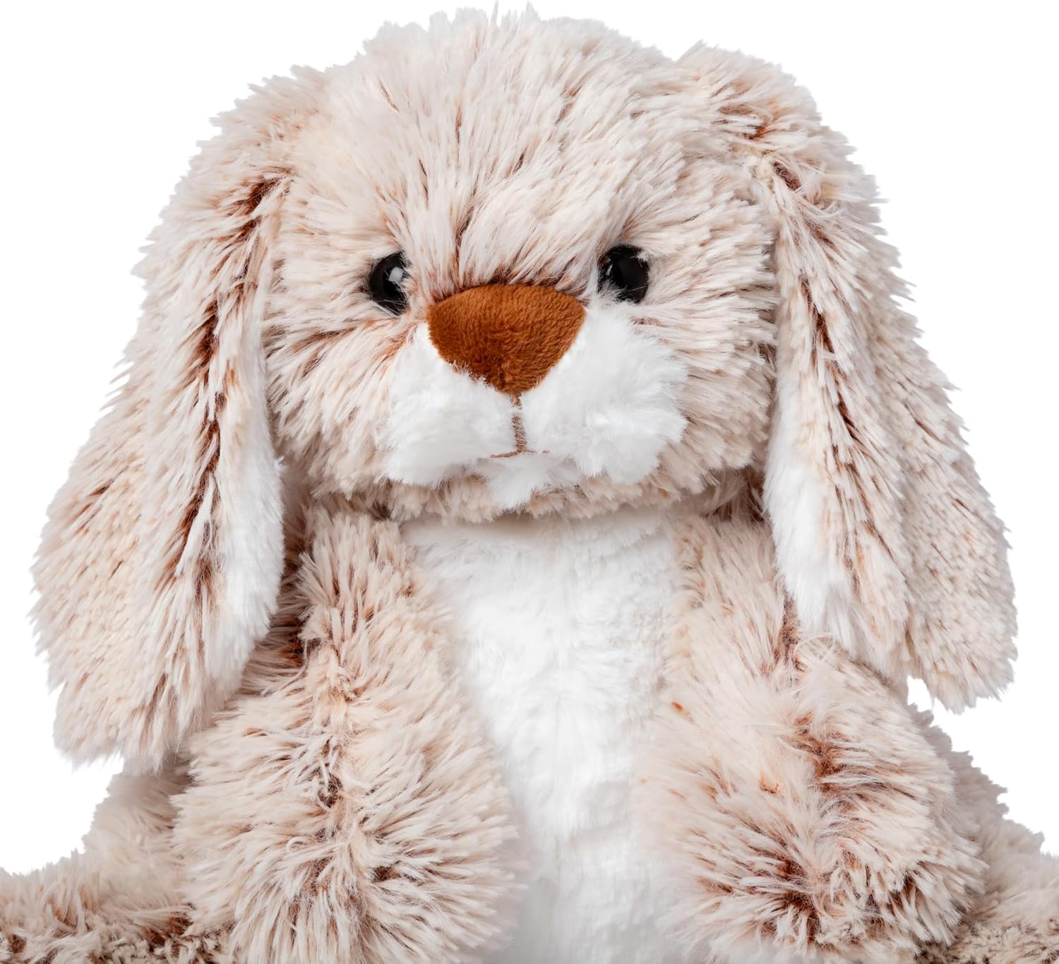 Melissa & Doug Burrow Bunny Stuffed Animal TLushie with Big Feet, Floppy Ears & Fluffy Tail, Adorable Pretend TLay Toddler Toys for Girls & Boys 3+
