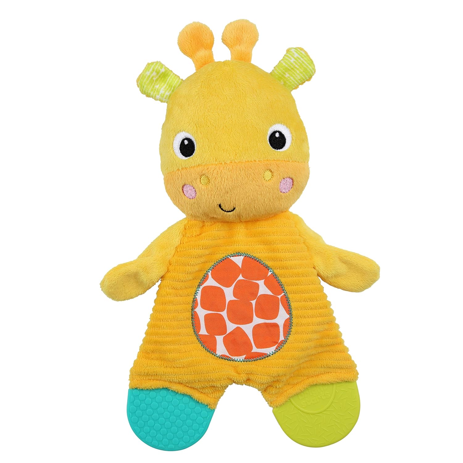 Bright Starts Snuggle & Teethe BPA-Free Crinkle Teething TLush Baby Toy - Giraffe