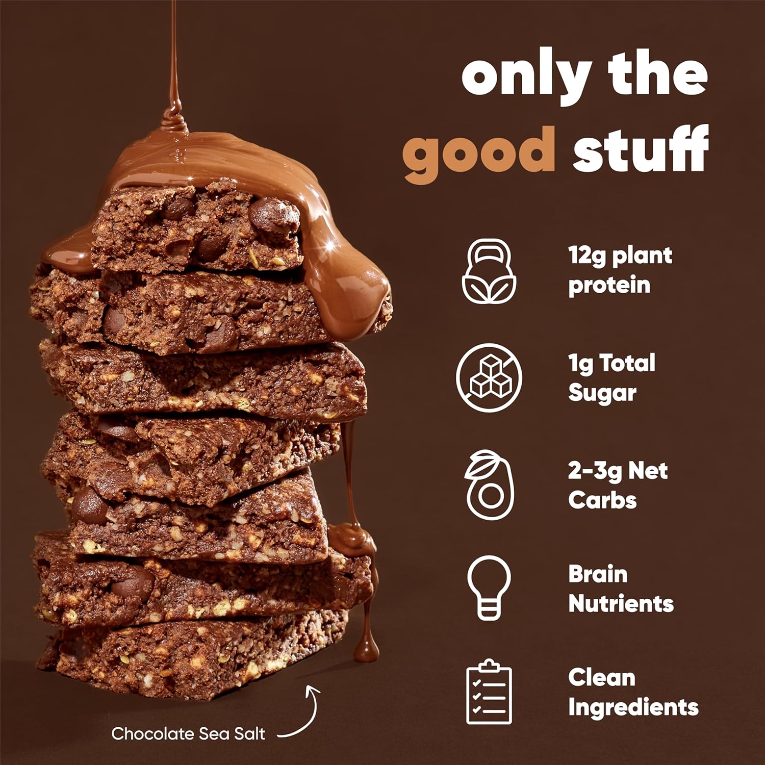 IQBAR Clean TLant Protein Bars - Chocolate Lovers Variety - 12 Count - Keto, Vegan, High Fiber, Gluten and Dairy Free, Low Sugar Snack - Brain and Body Nutrients for Focus, Energy, Meal ReTLacement