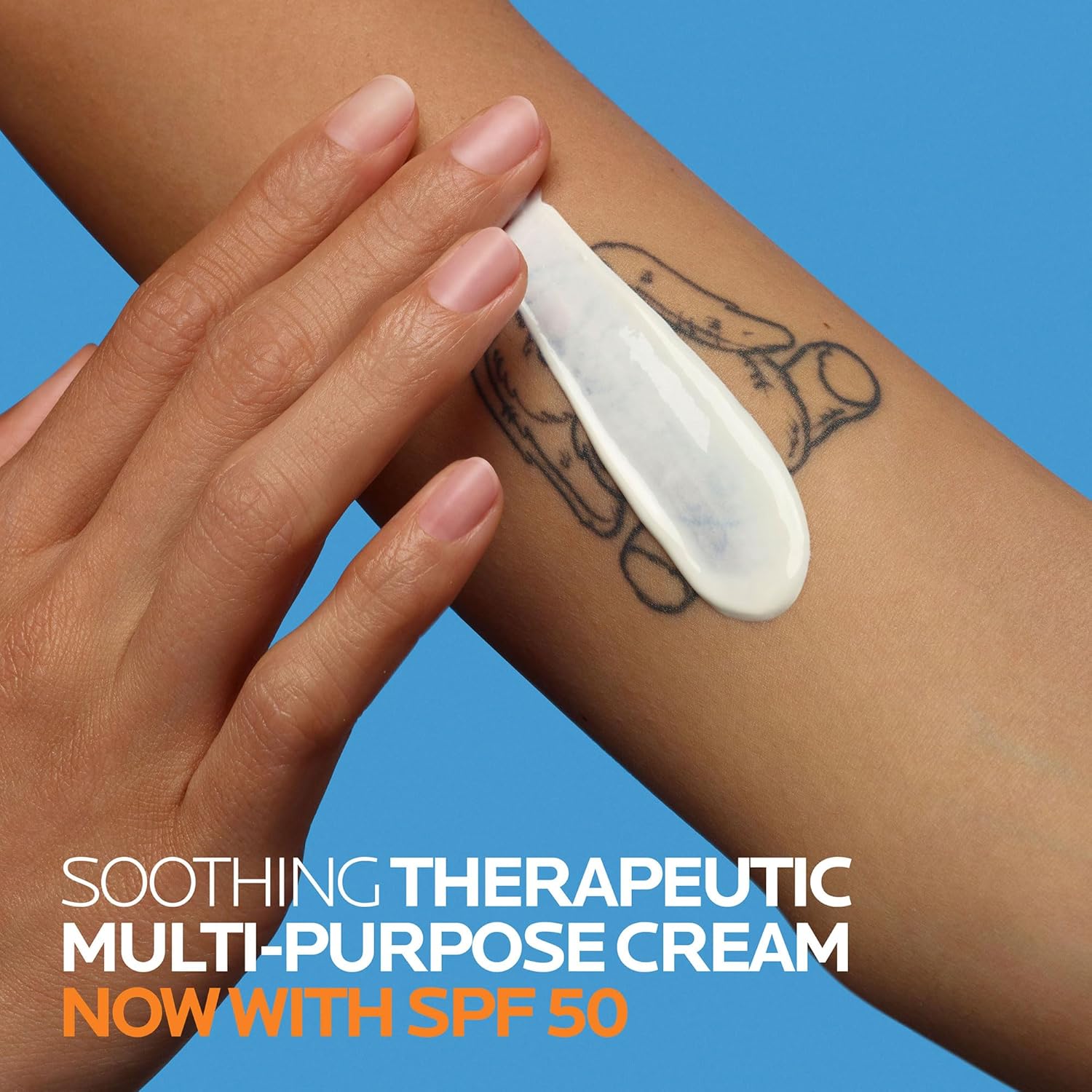 La Roche-Posay CicaTLast Balm B5 UV SPF 50, Vitamin B5 + Shea Butter + Tribioma + Madecassoside + Zinc Oxide Sunscreen, Post Treatment Skin Protectant With SPF, Multi-Purpose Cream For Dry Skin
