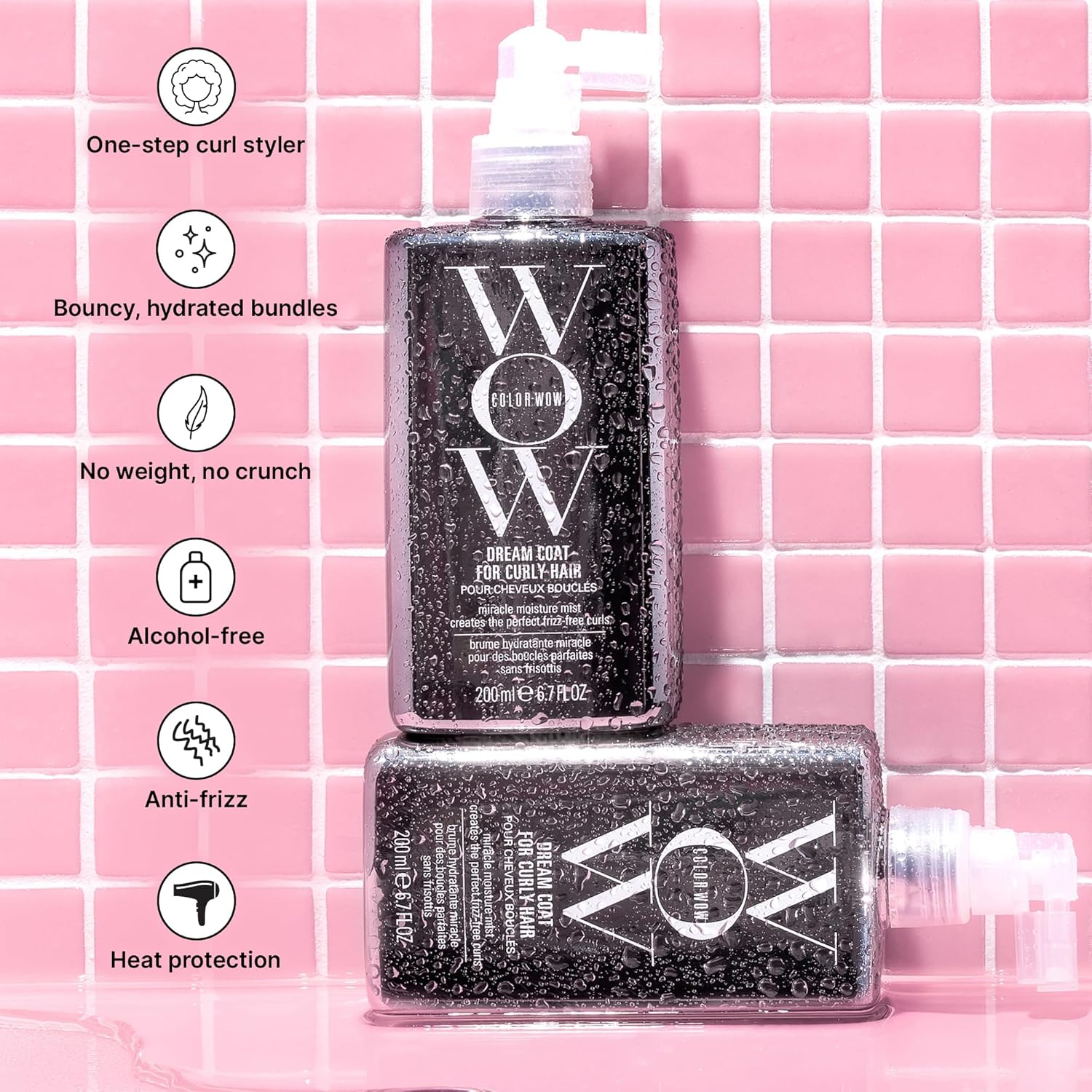 COLOR WOW Dream Coat for Curly Hair – Frizz-Free Curls Made Easy | Moisture-Boosting Spray, Curl-Enhancing Formula
