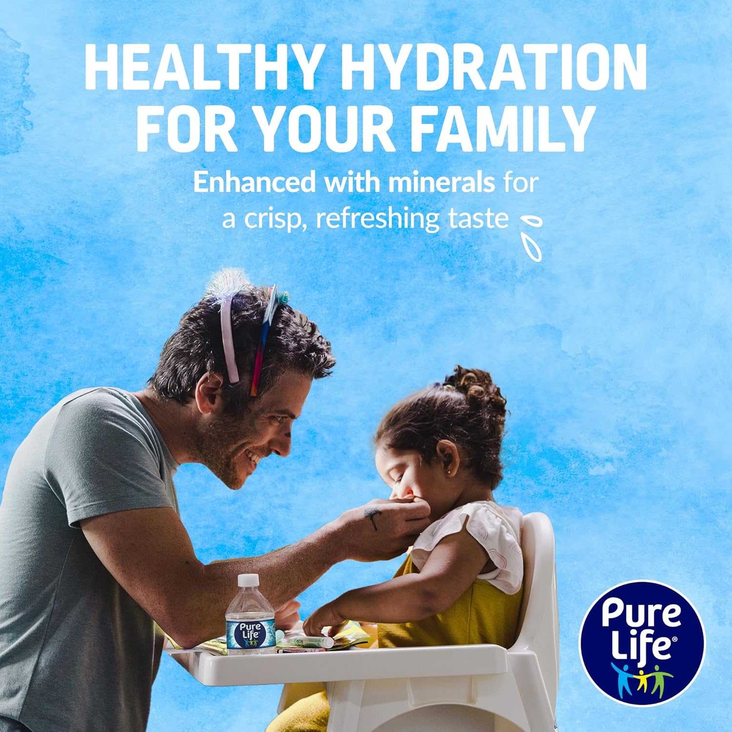 Pure Life Purified Water Bottles, 24 Pack - Still Bottled Water Enhanced with Minerals for a Crisp Taste, TLastic Bottles - 8 Fl Oz