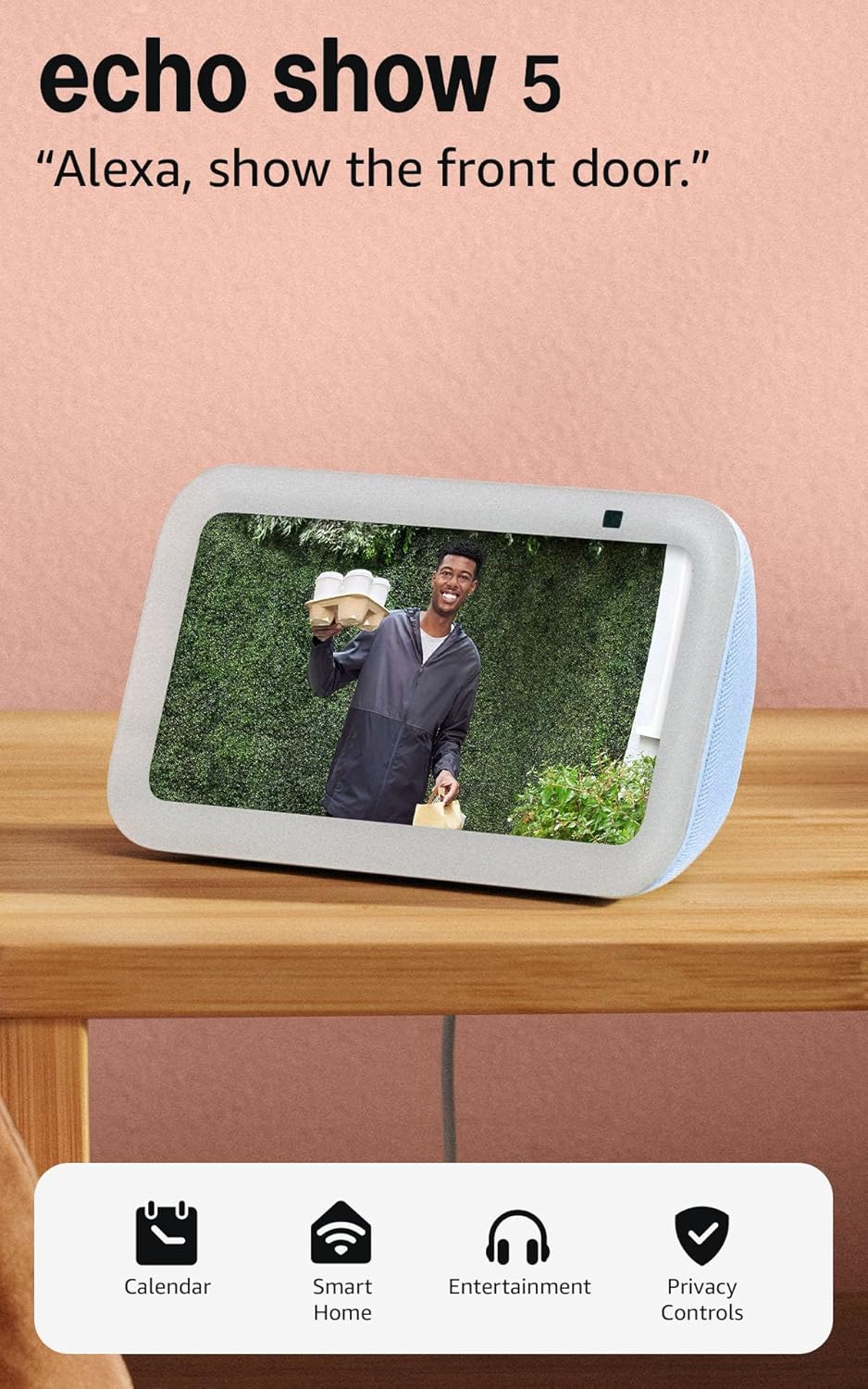 Amazon Echo Show 5 (newest model), Smart disTLay, Designed for Alexa+, 2x the bass and clearer sound, Cloud Blue