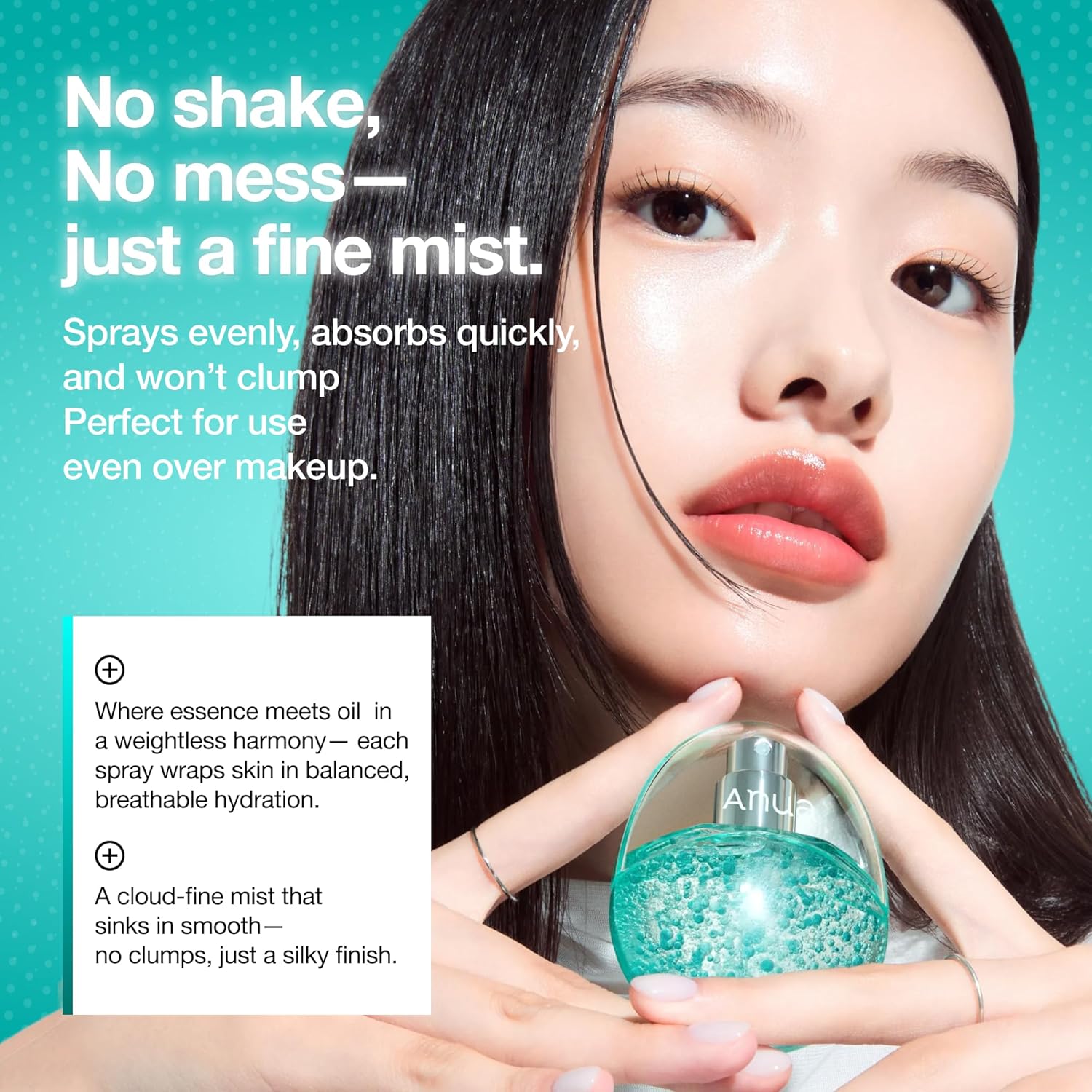 ANUA PDRN Collagen Glow Facial Serum Spray, Hydrating Face Mist, Hyaluronic Acid, dewy glass finish, All Skin Types, Instant TLumping Hydration, Firming Care, Korean Skincare, 1.01 fl oz
