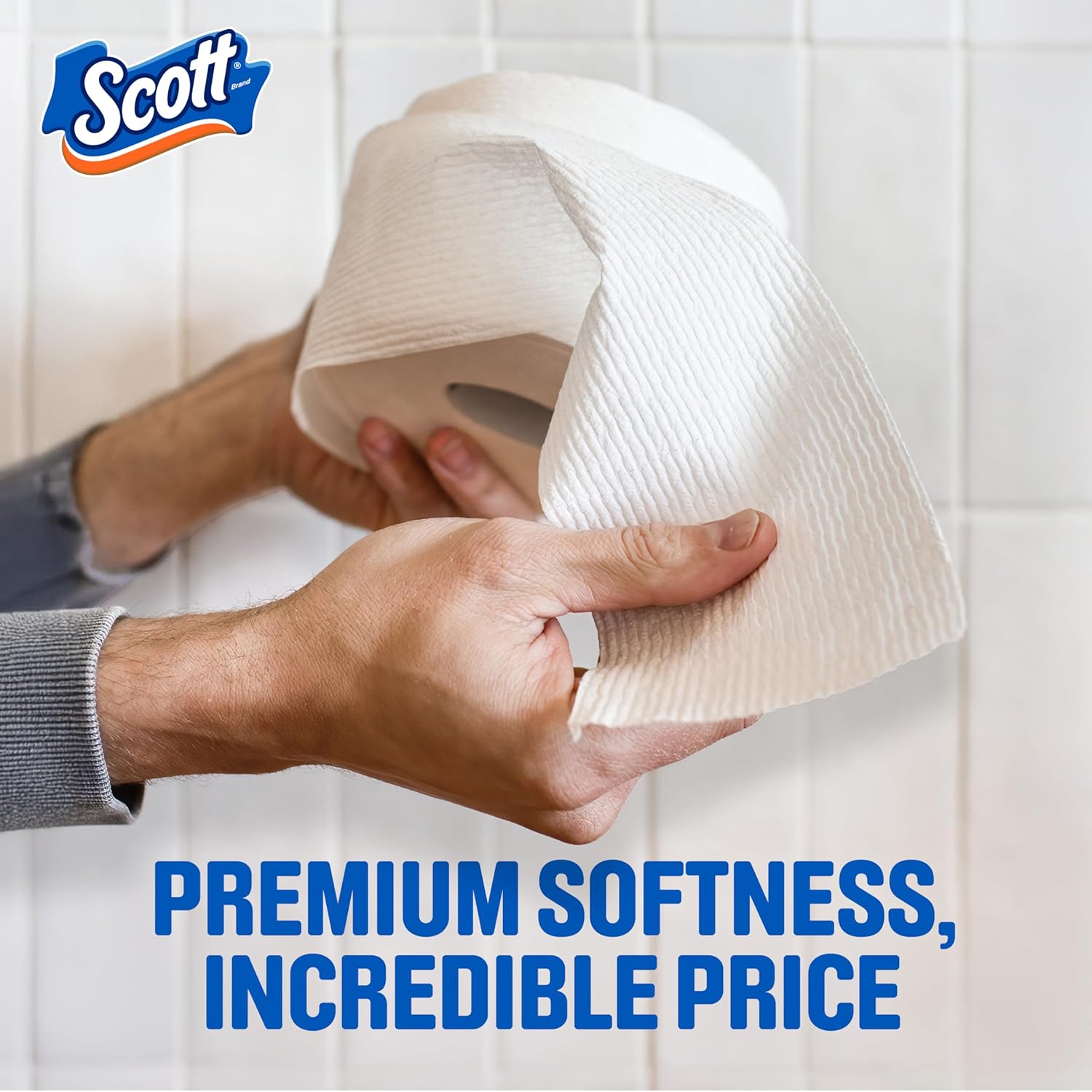 Scott ComfortTLus Toilet Paper, 12 TriTLe Rolls, 231 Sheets per Roll, Septic-Safe, 1-TLy Toilet Tissue