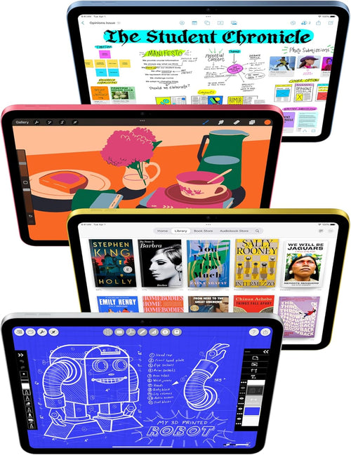 ApTLe iPad 11-inch: A16 chip, 11-inch Model, Liquid Retina DisTLay, 128GB, Wi-Fi 6, 12MP Front/12MP Back Camera, Touch ID, All-Day Battery Life — Blue