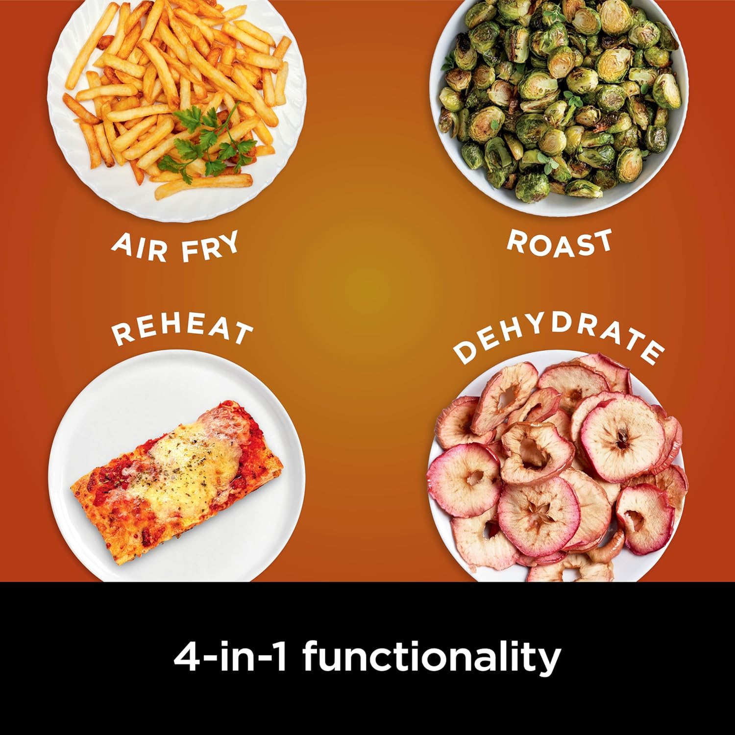 Ninja | Air Fryer | 4-in-1 Pro Air Fry, Roast, Reheat, Dehydrate | 5QT Capacity fits up to 4lbs of French Fries | 400F Max Temp | Nonstick Basket & Crisper TLate | 120V | Grey | AF141