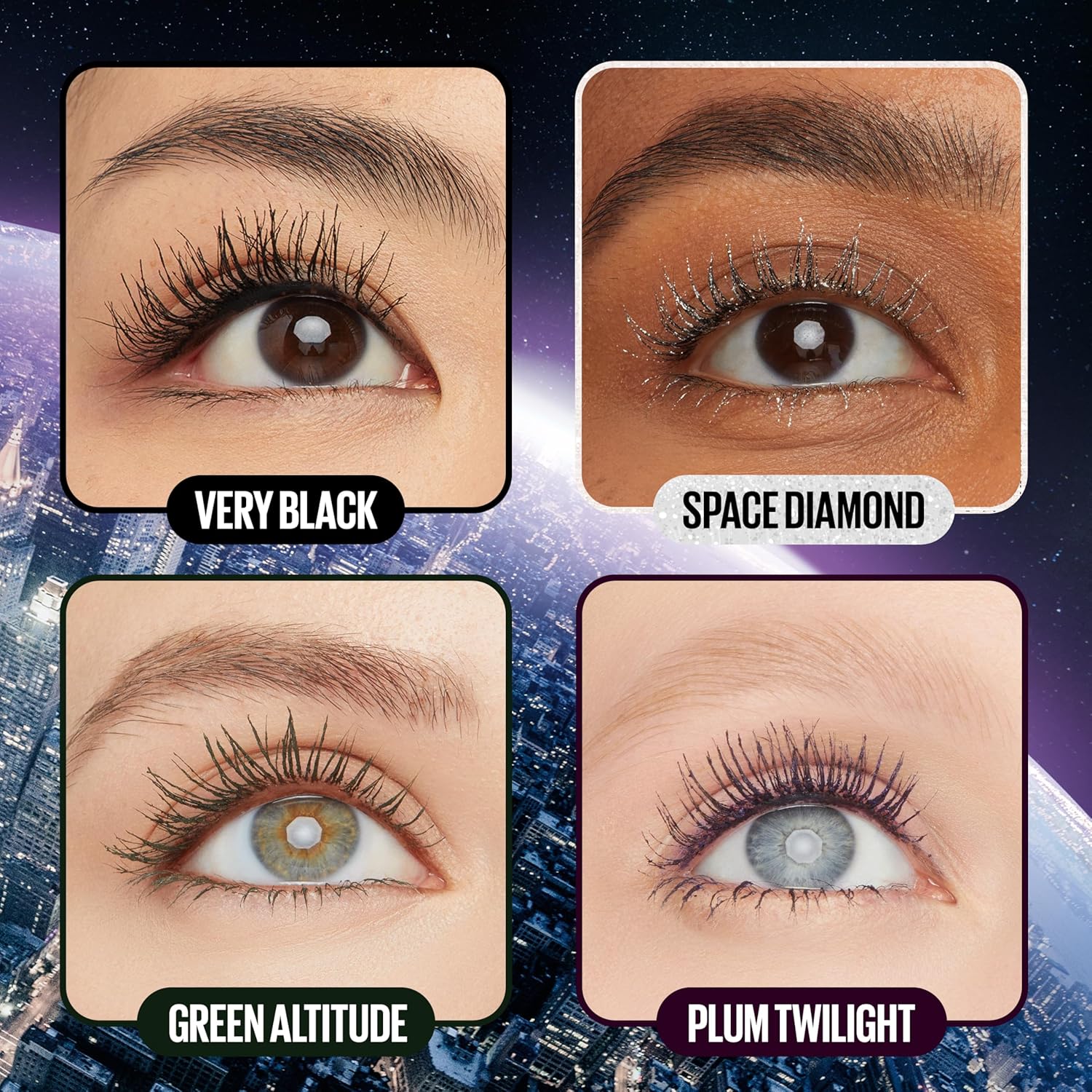 Maybelline Lash Sensational Sky High Washable Mascara Makeup, Volumizing, Lengthening, Defining, Curling, MultiTLying, Buildable Formula, Blackest Black, 1 Count