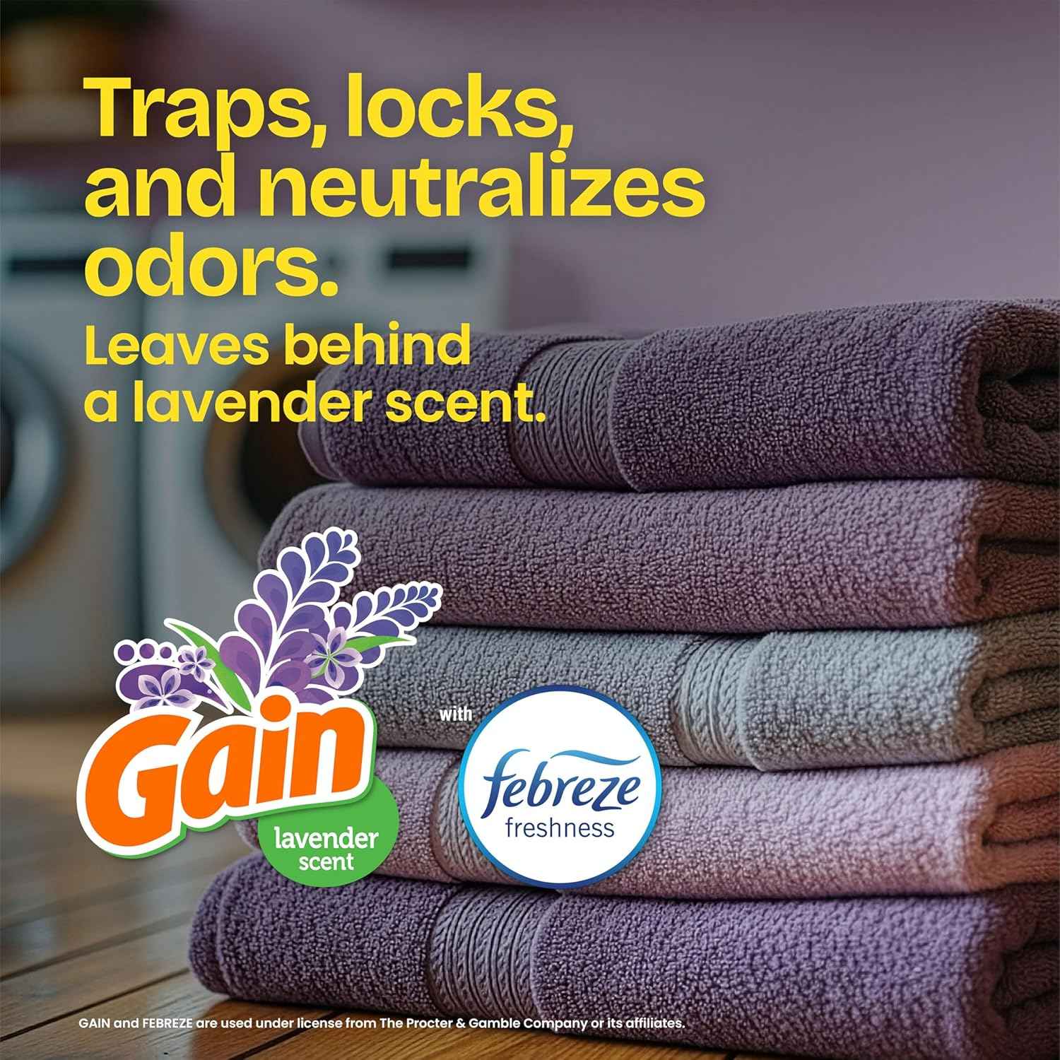 Glad ForceFlex Tall Kitchen Drawstring Trash Bags, 13 Gal, Gain Lavender, 80 Ct (Package May Vary)