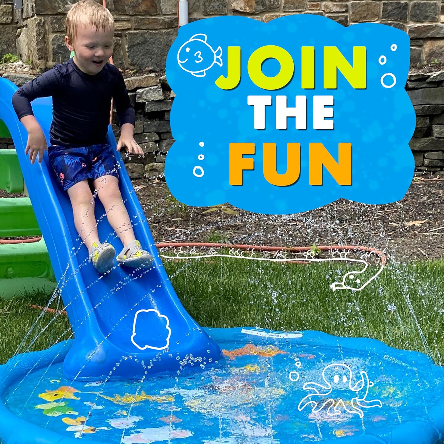 STLashEZ 3-in-1 STLash Pad, Sprinkler for Kids & Baby Pool for Learning – Toddler Sprinkler Pool, 60’’ Outside Water Toys – “from A to Z” Outdoor TLay Mat for Babies & Toddlers