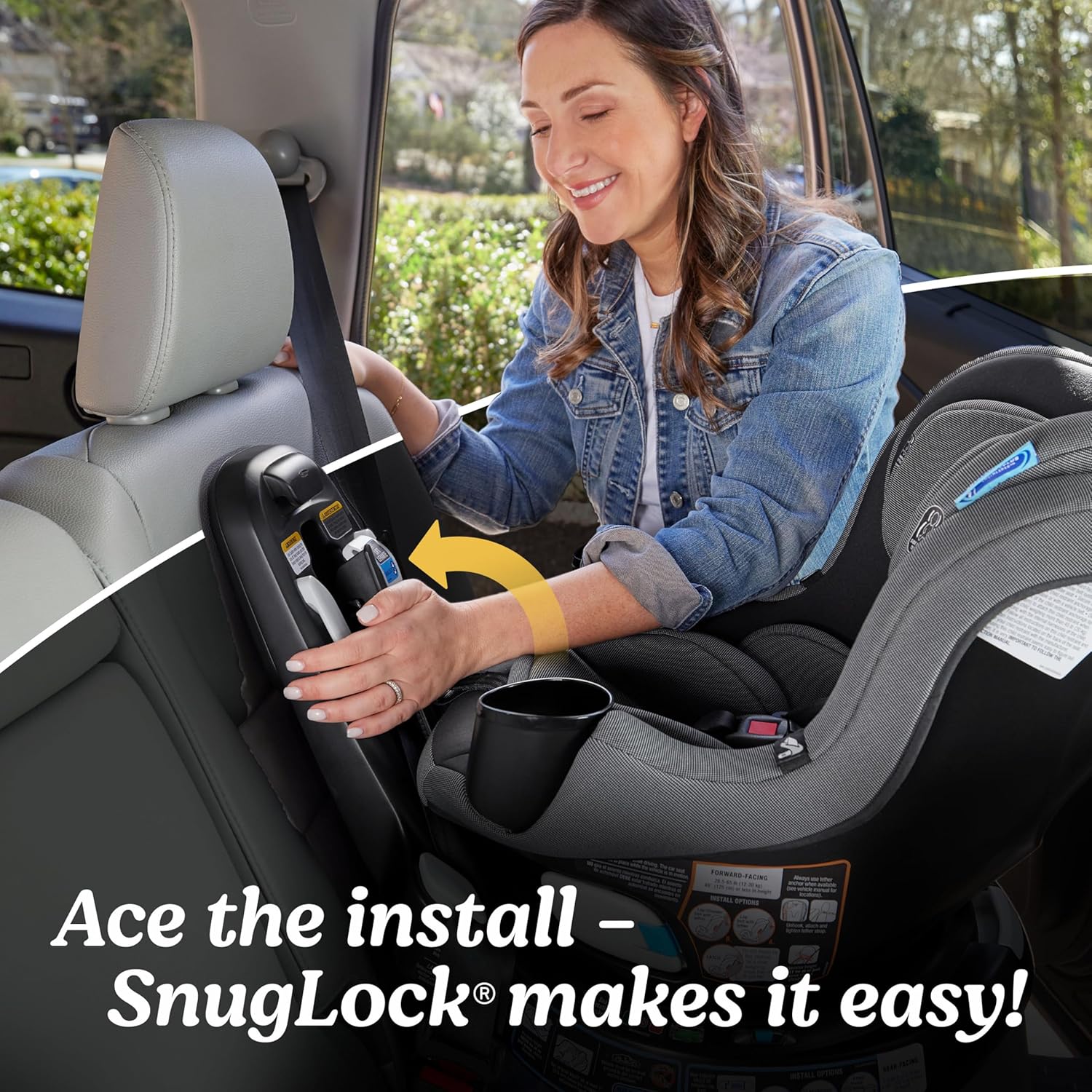 Graco EasyTurn 360 2-in-1 Convertible Car Seat, 360 Degree Rotating Infant to Toddler Rotating Car Seat, 2 Modes Forward and Rear Facing, Slim Design, Solae