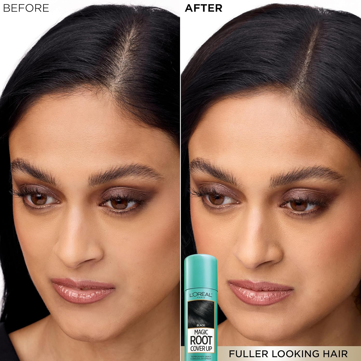 L'Oreal Paris Root Cover Up Temporary Gray Concealer Spray, Hair Color Spray with Filling & Thickening Coverage, Dark Brown, Packaging May Vary