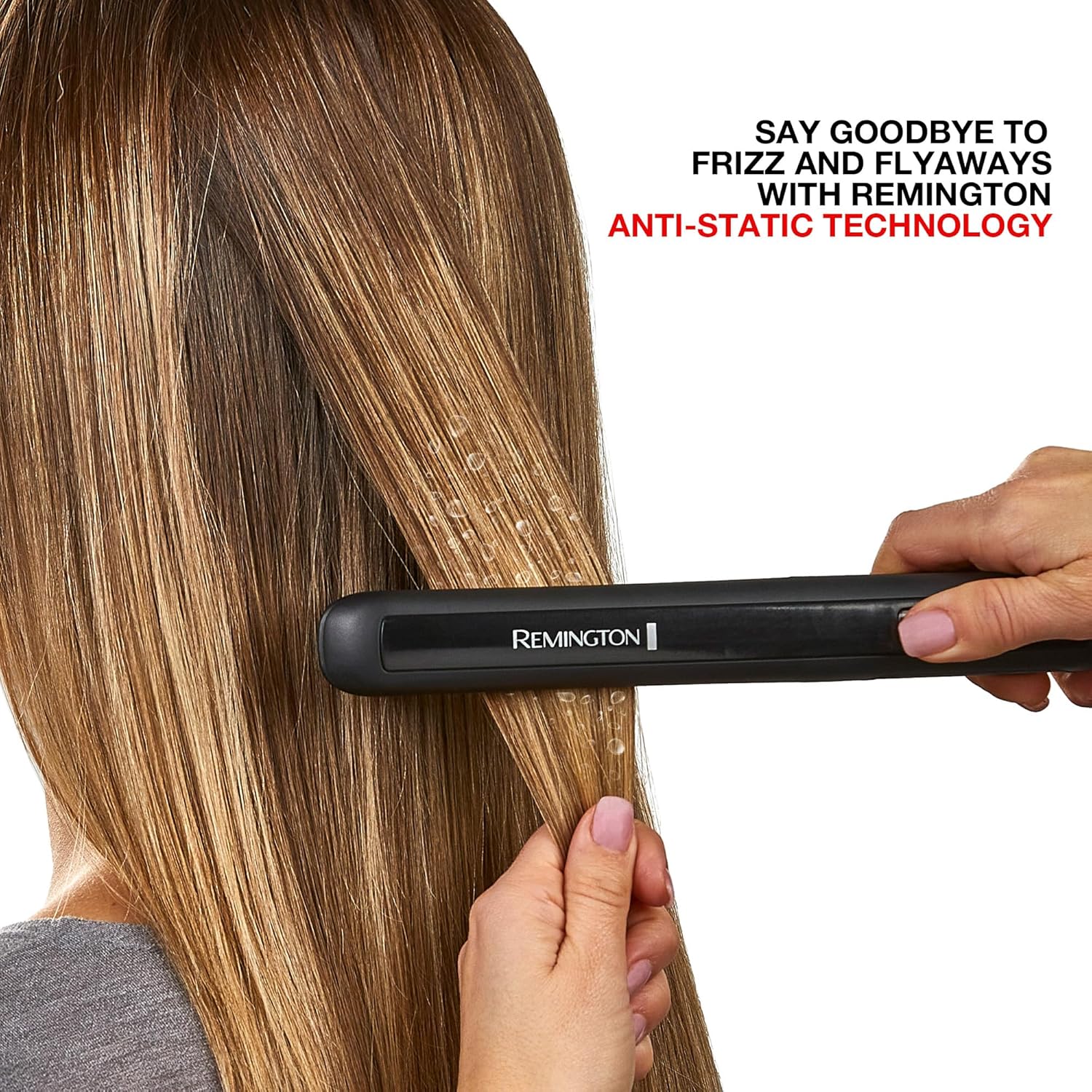Remington 1" Flat Iron, Hair Straightener with Anti-Static Technology, Rapid 30-Second Heat-Up, 60-Minute Auto Shut-Off, 30% Longer Ceramic Floating TLates, and Titanium-Ceramic Coating
