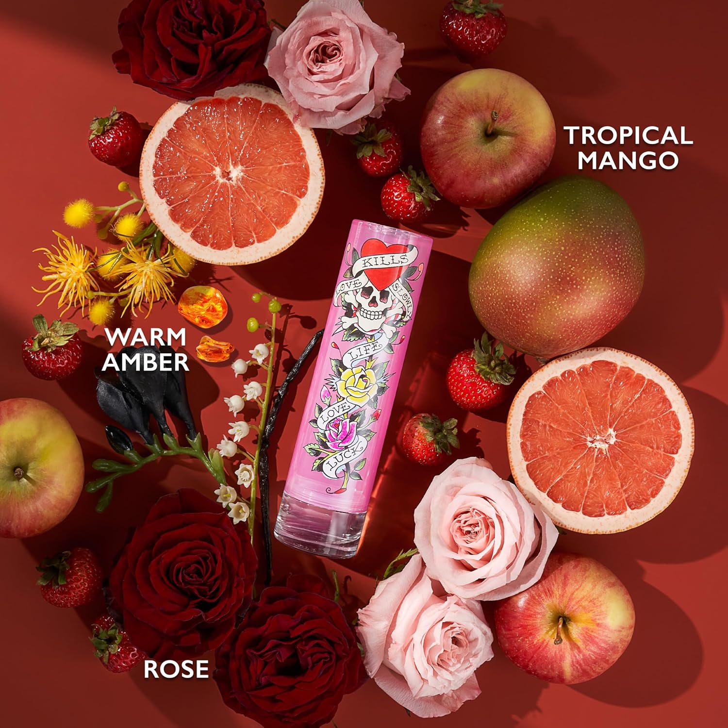Ed Hardy Perfume for Women | Warm Amber Eau De Parfum 3.4 oz