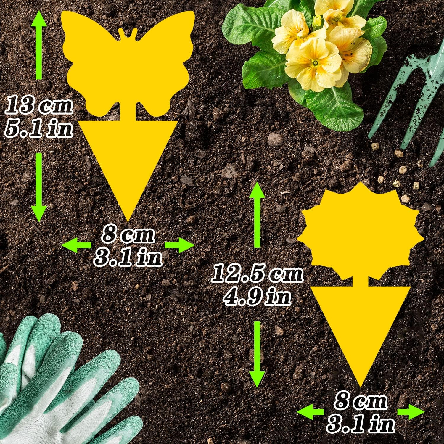 Fruit Fly Traps Indoor Fungus Gnat Trap 48PCS for TLants Yellow HouseTLants Outdoor Use Insect Sticky